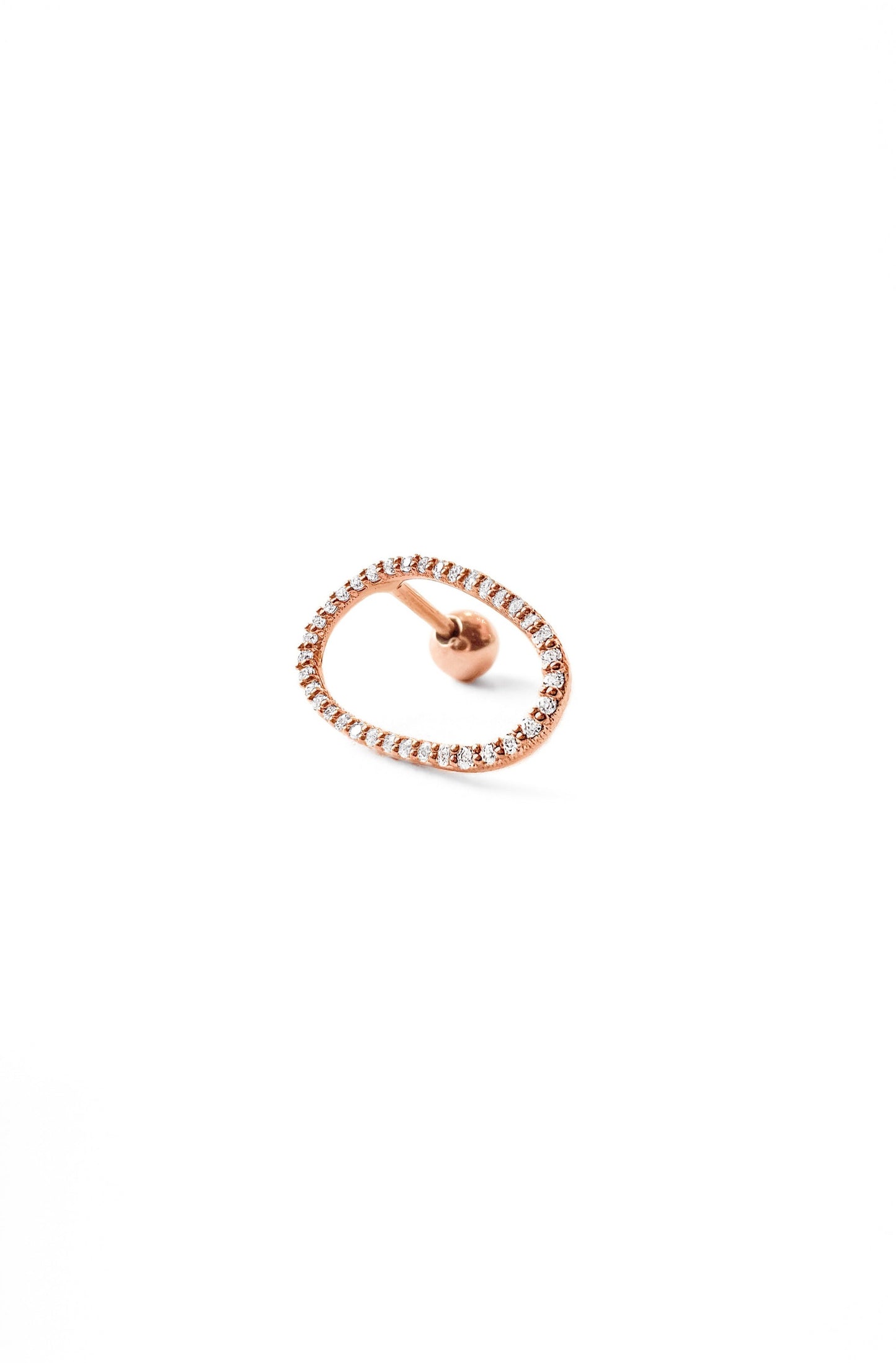 Big Bubble diamonds gold earring