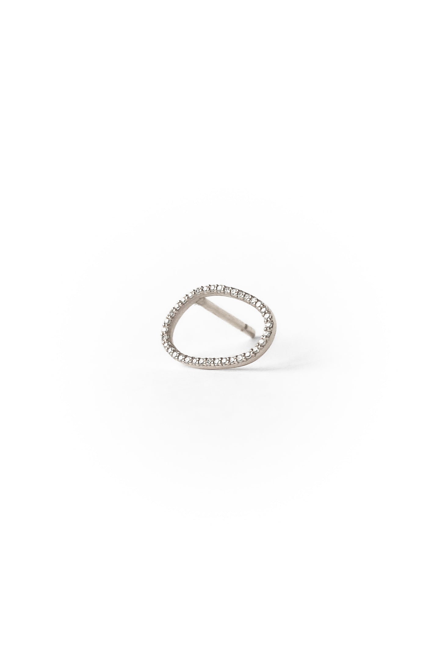 Big Bubble diamonds gold earring