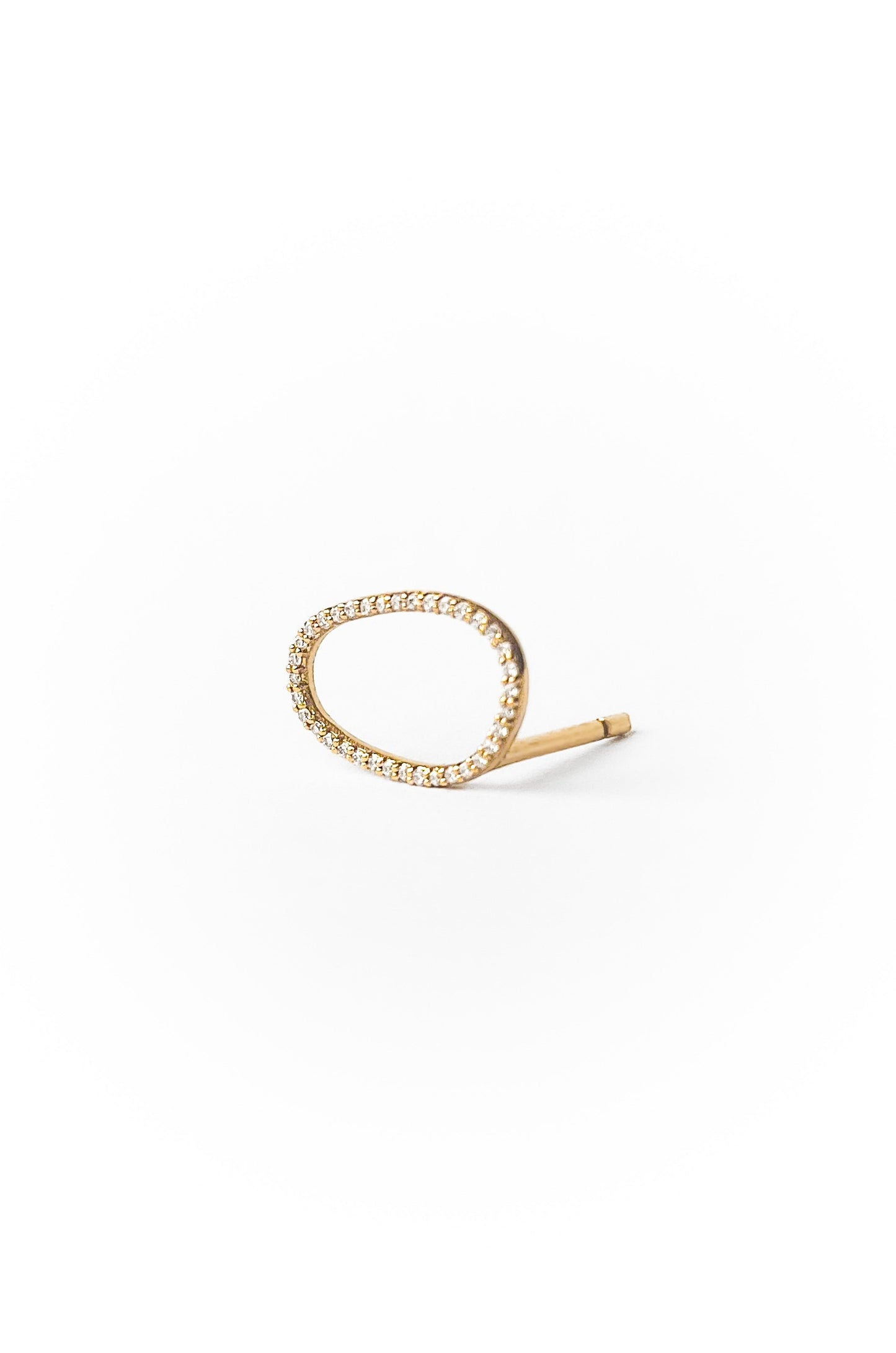 Big Bubble diamonds gold earring