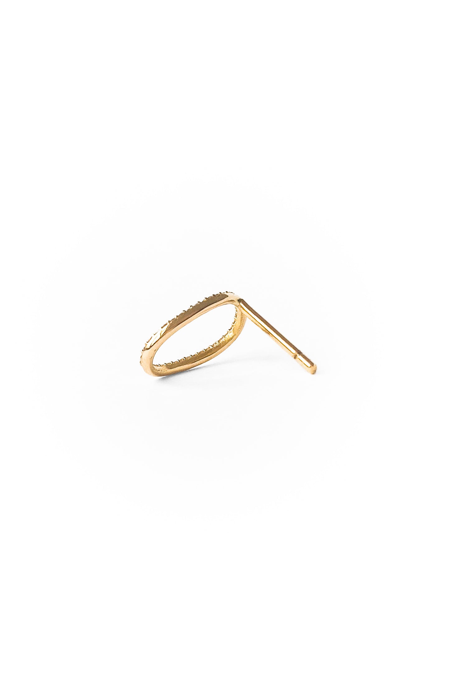 Big Bubble diamonds gold earring
