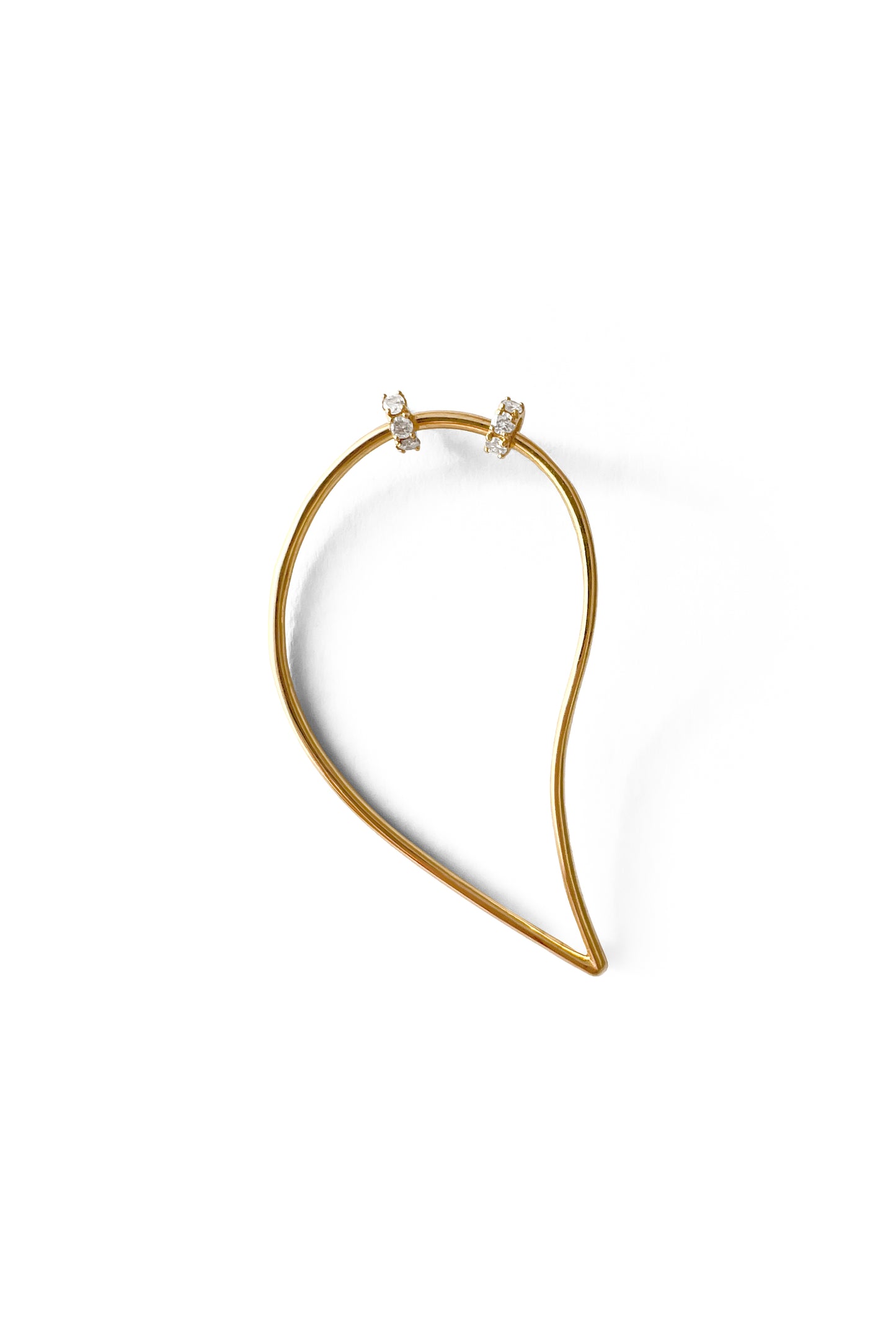 Big Drop gold earring