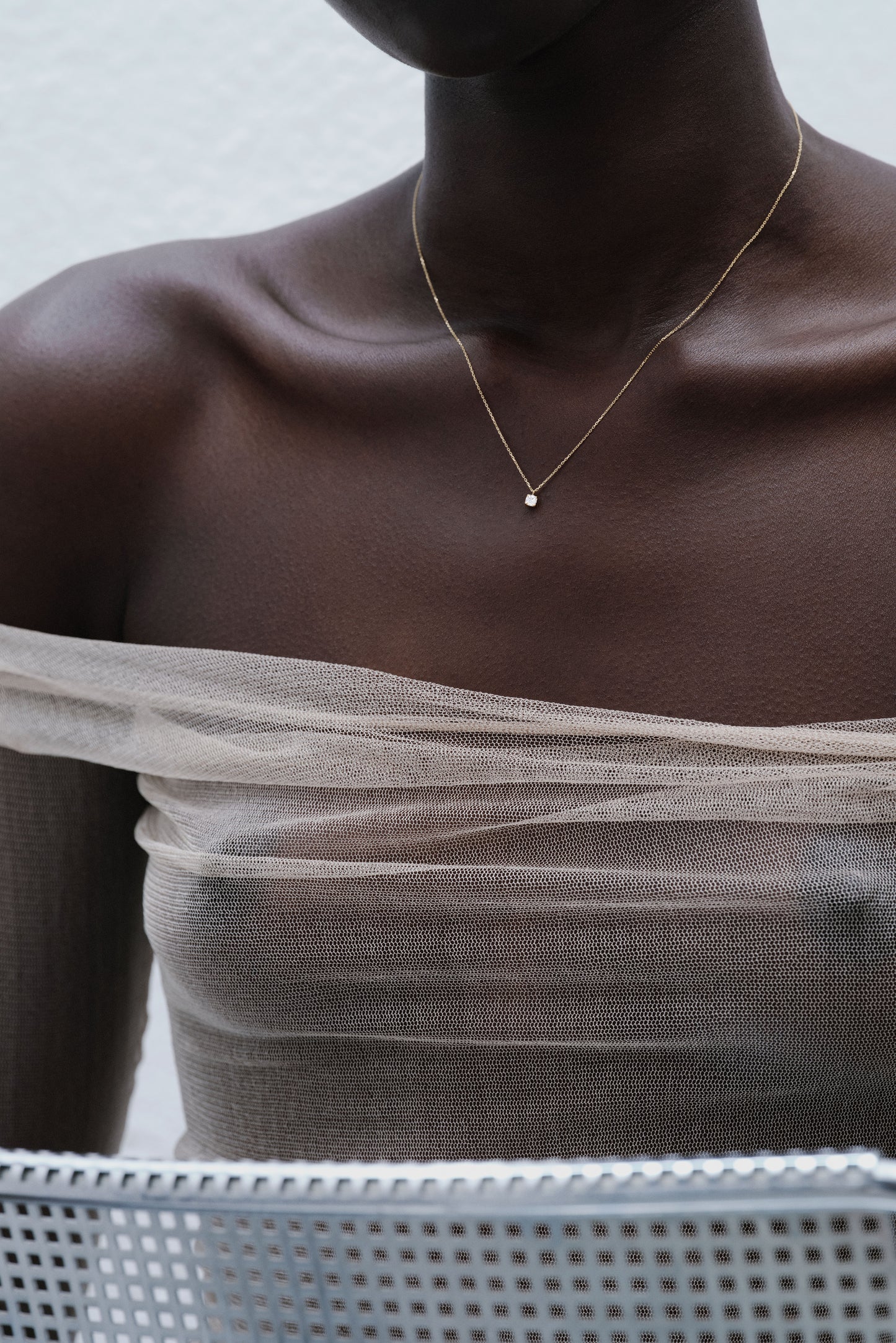 Collier Box diamond en or