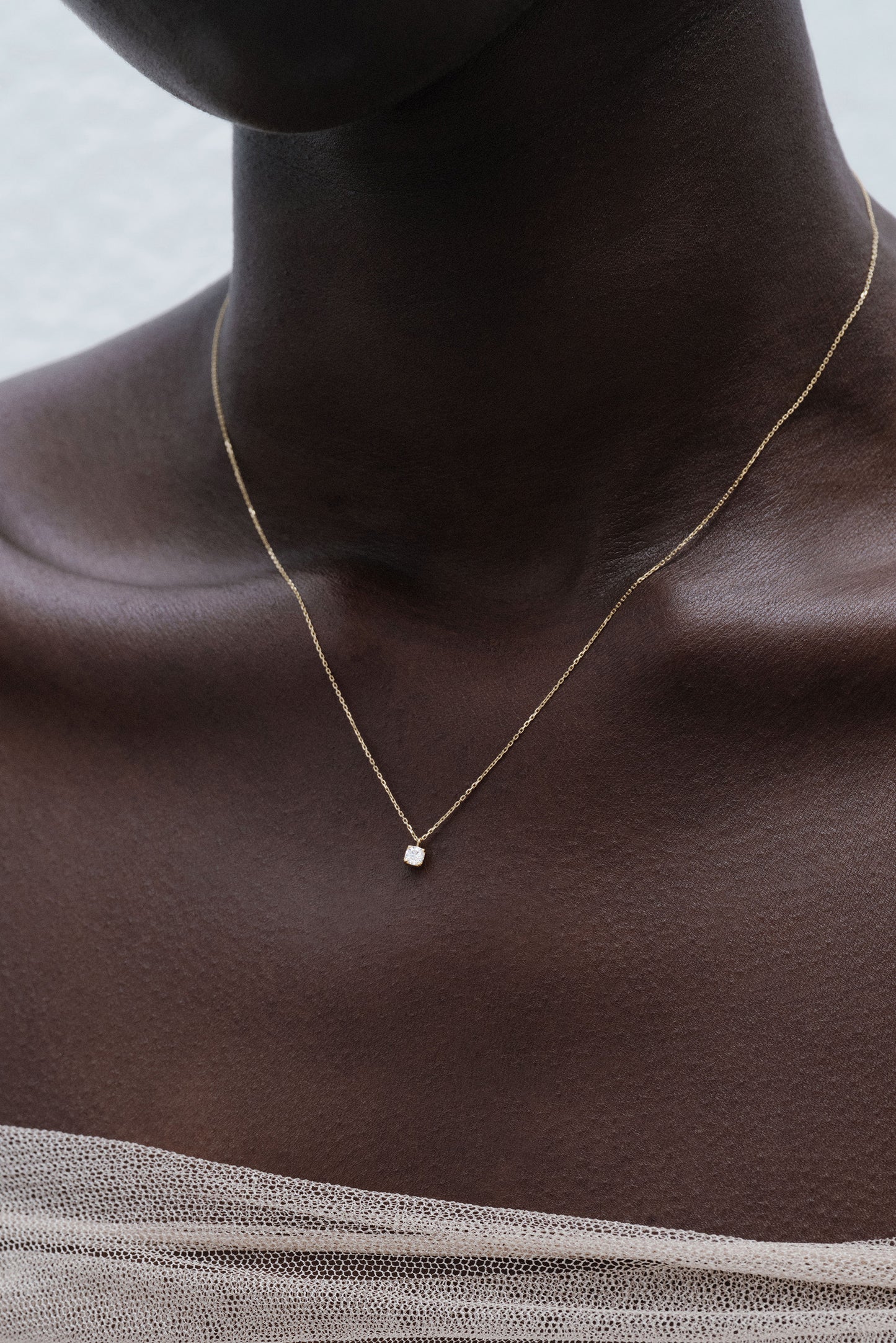 Collier Box diamond en or