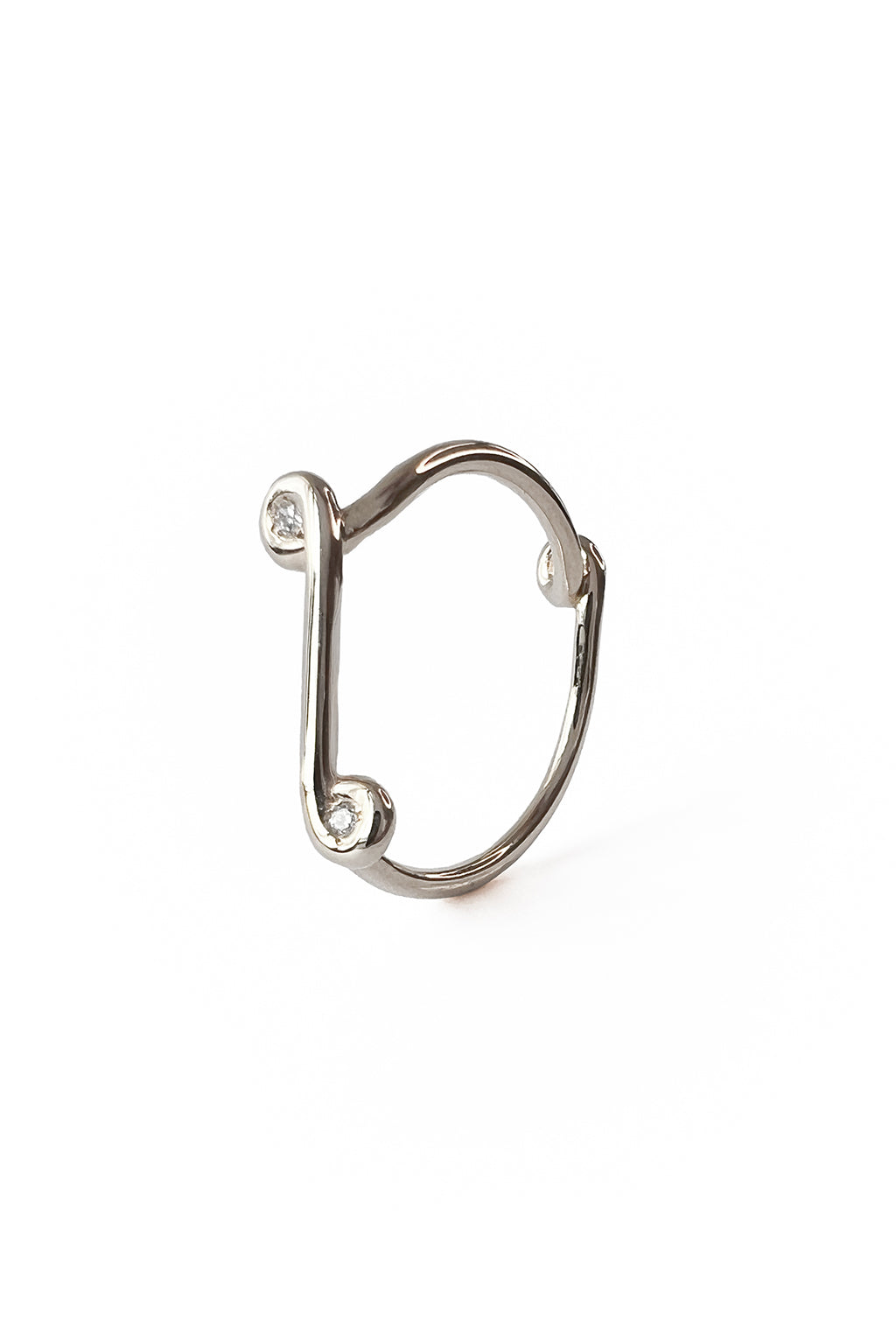Bague Curved Diamond en or 18K