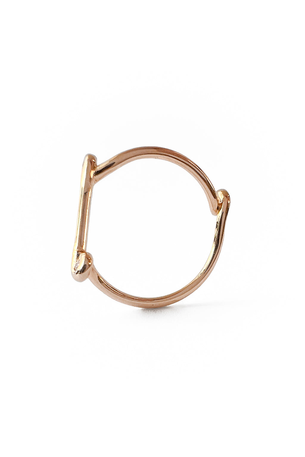 Bague Curved Diamond en or 18K
