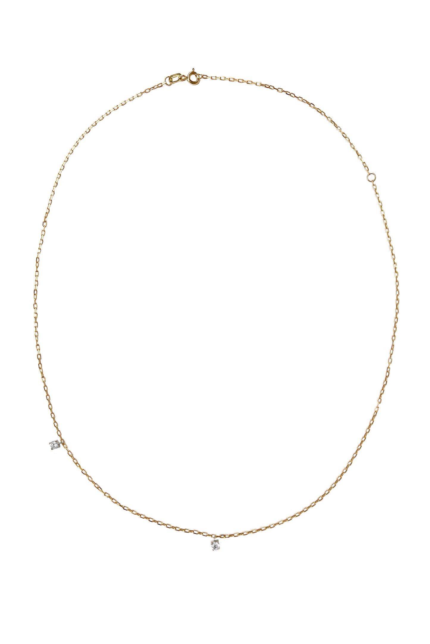 Dots diamonds gold necklace