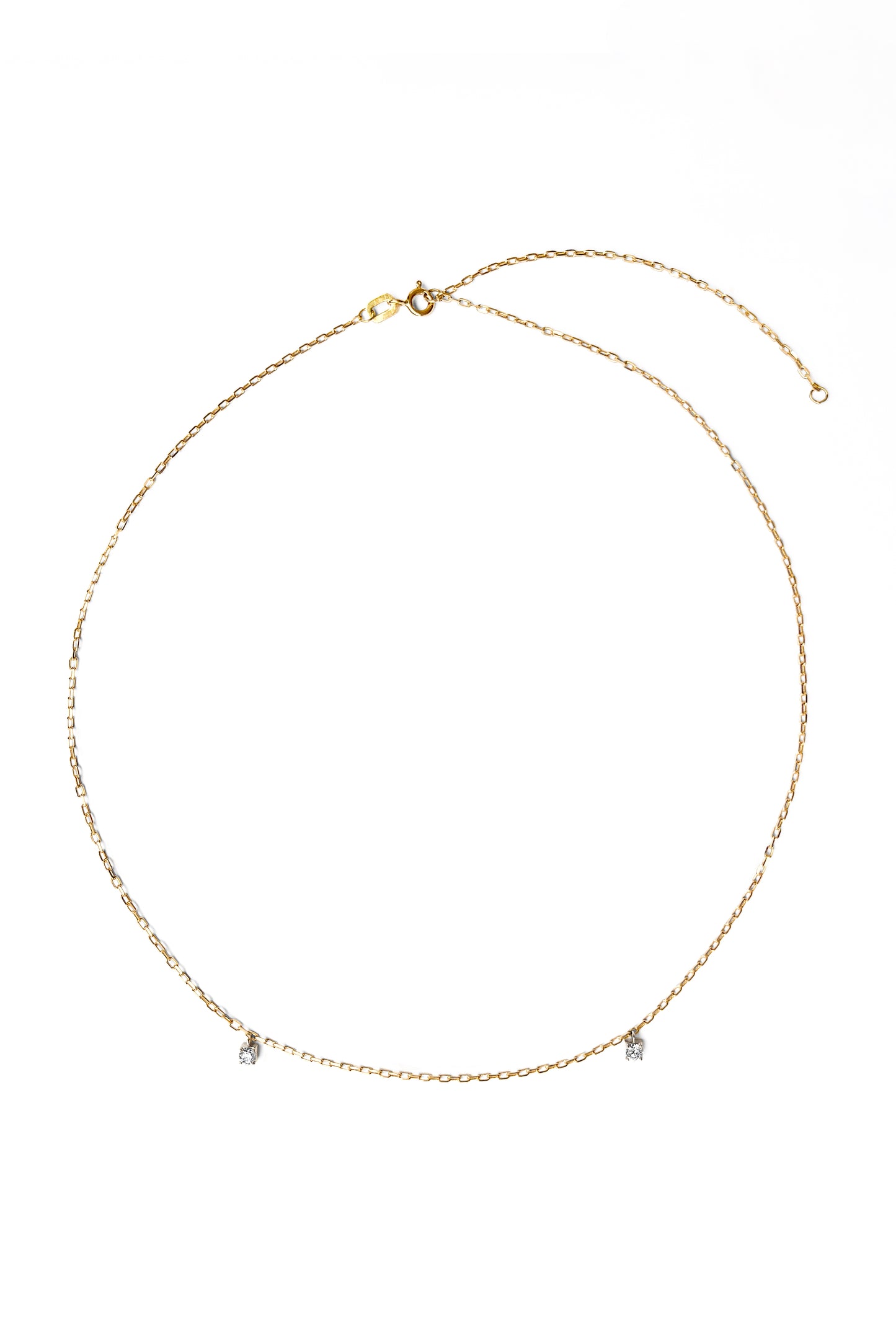 Dots diamonds gold necklace