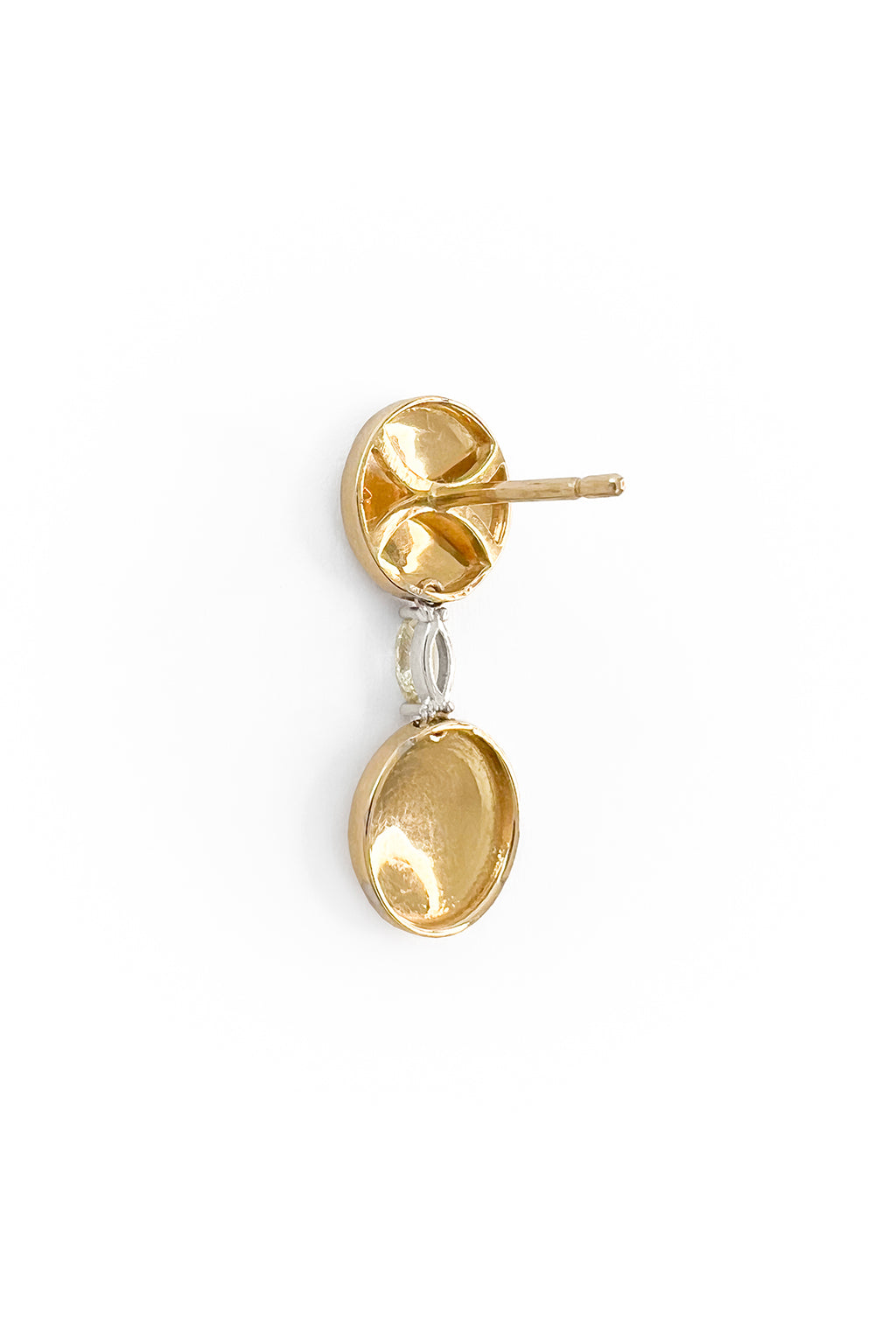 Double Sun gold earring