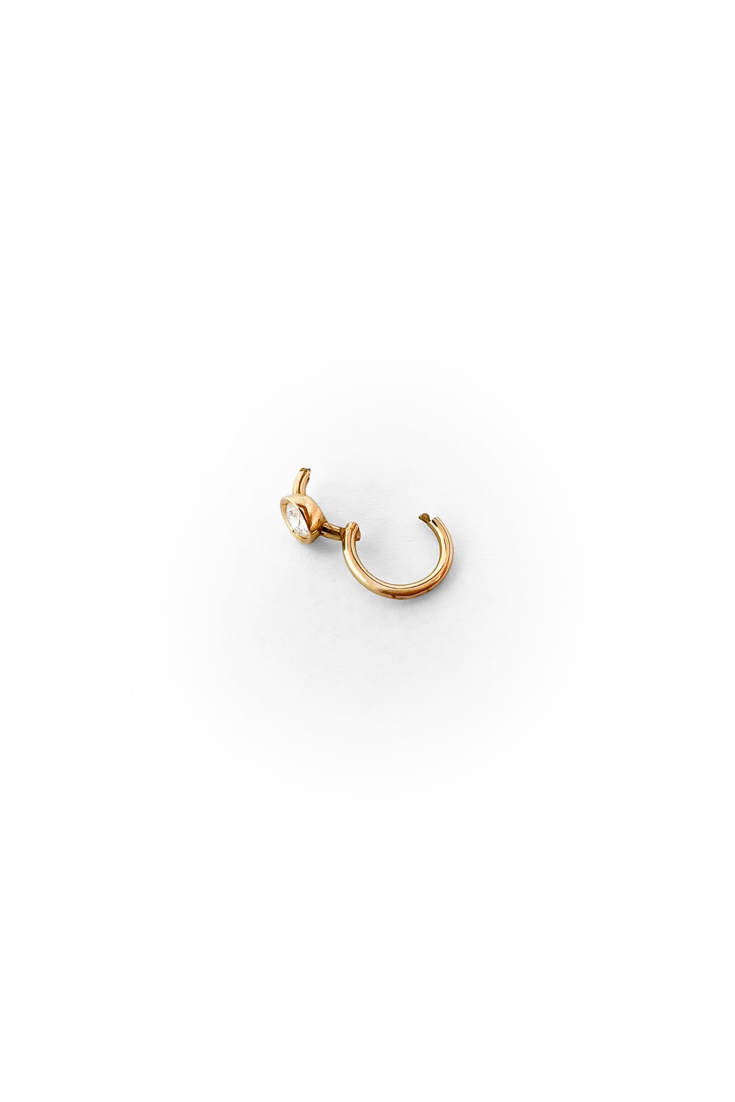 3 mm Eye diamond gold earring