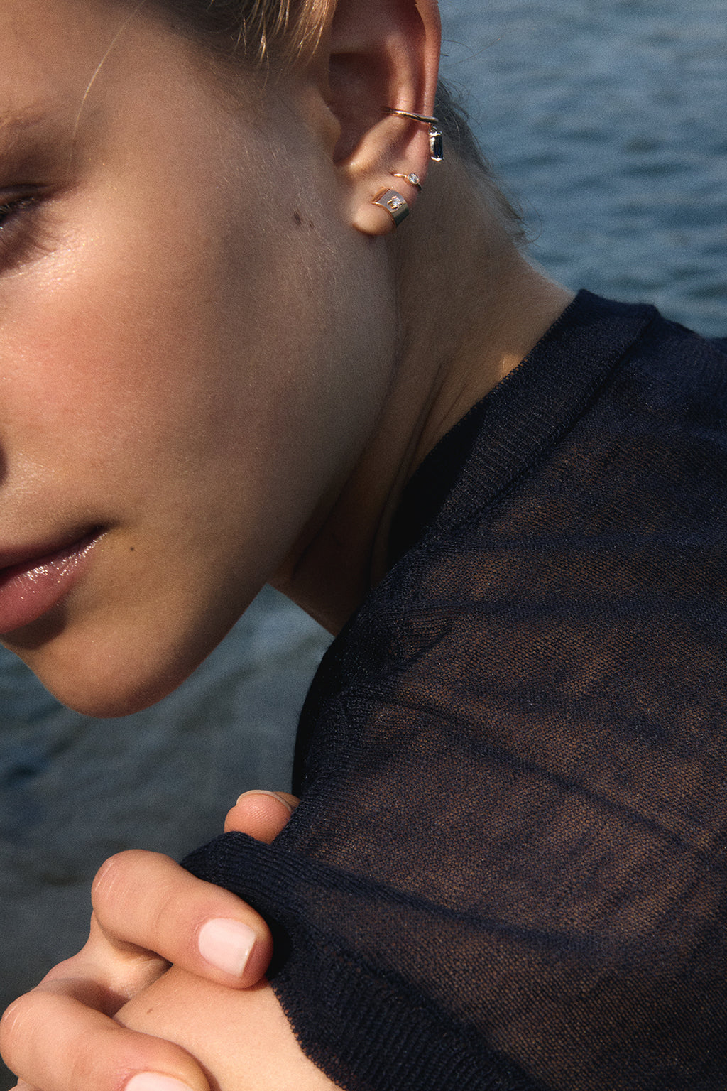 Créole 2 mm Eye Diamond en or