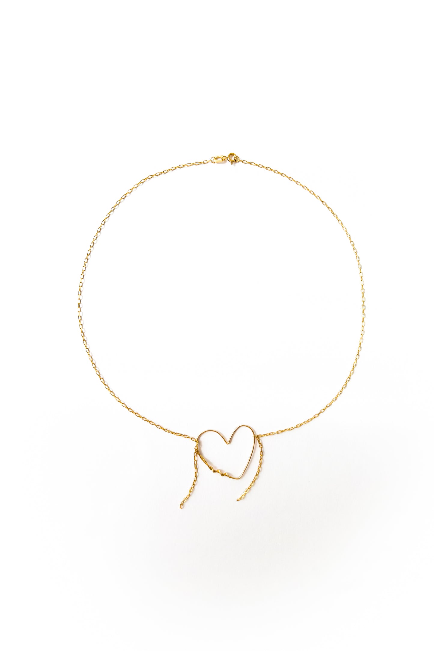 Fine ligne d'amour gold necklace