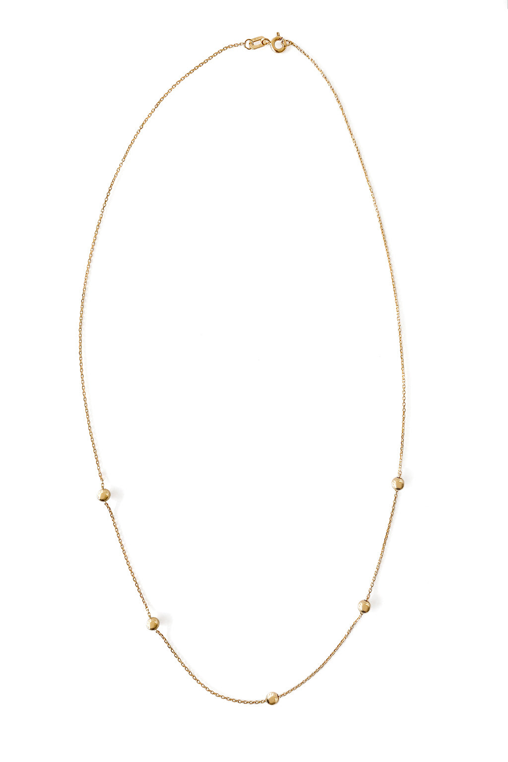 5 Mini Spheres gold necklace