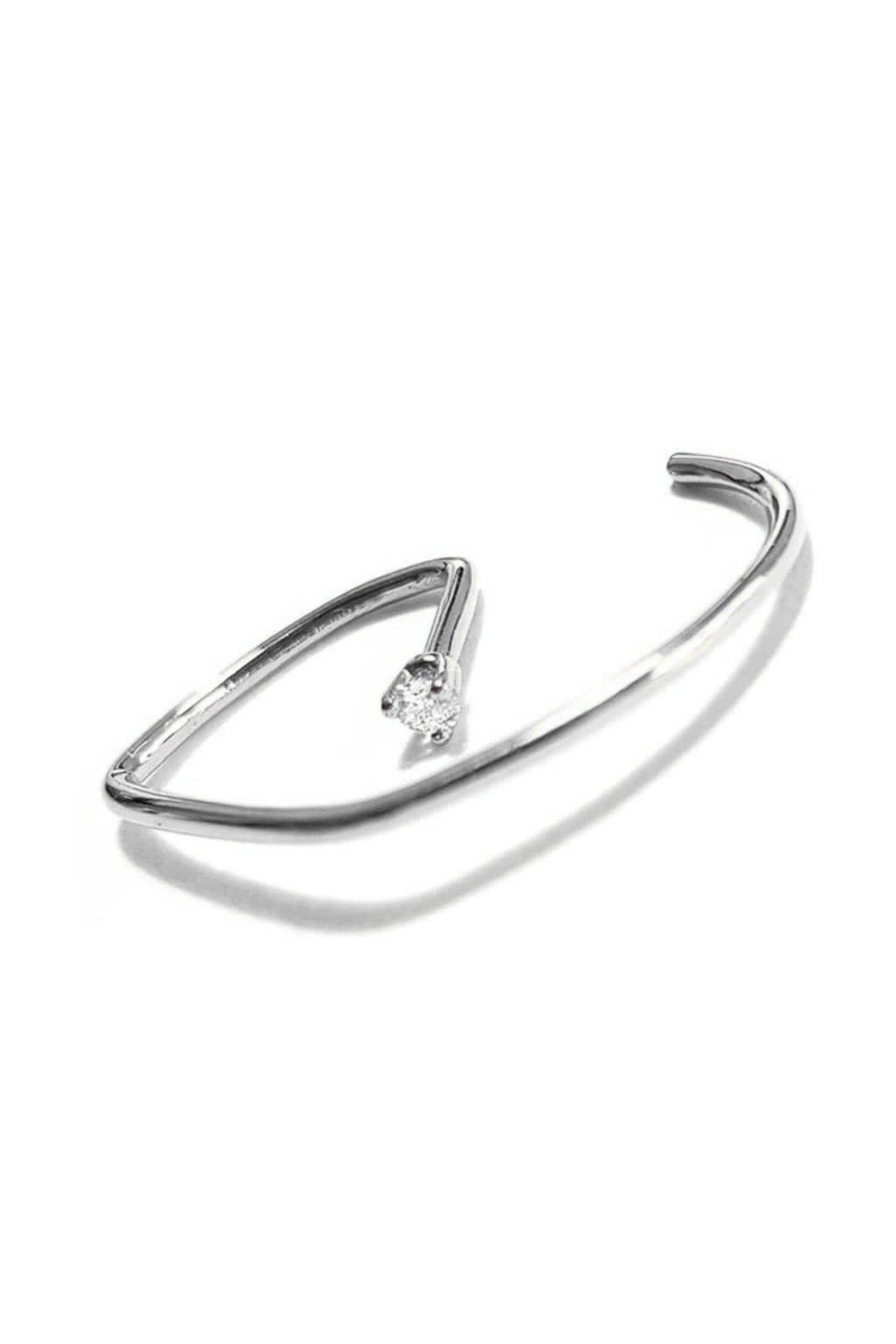 Boucle d'oreille en or jaune diamant G