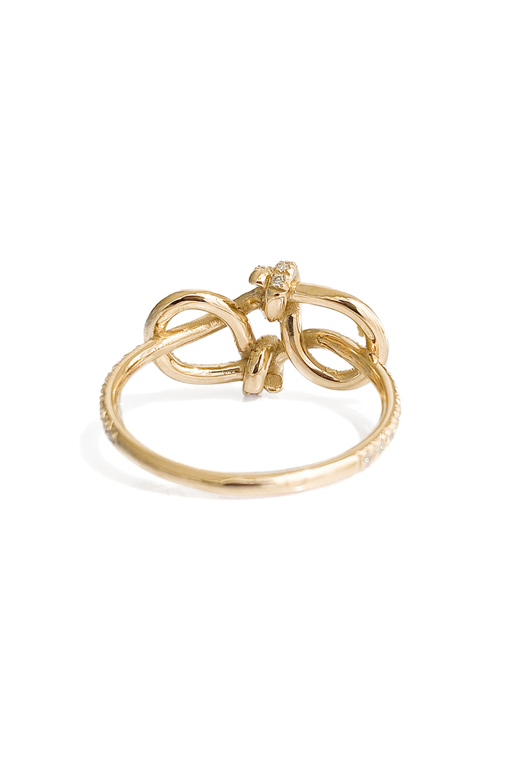 Anillo Big Knot diamonds de oro