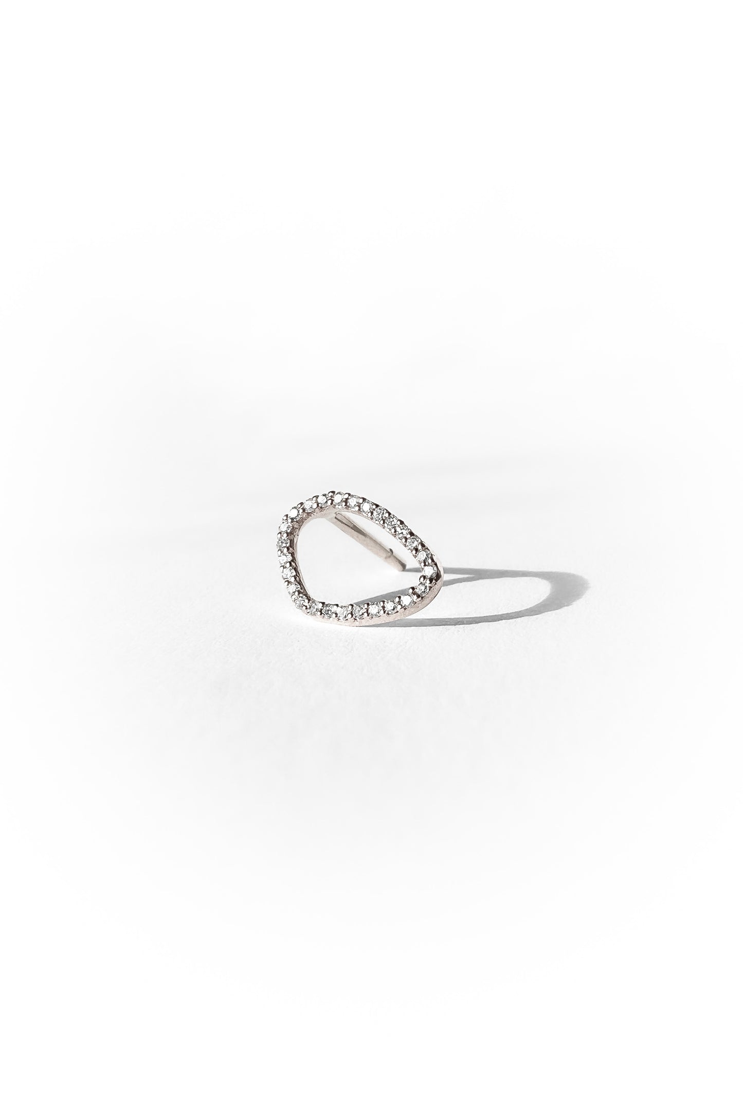 Pendiente Medium Bubble diamonds de oro
