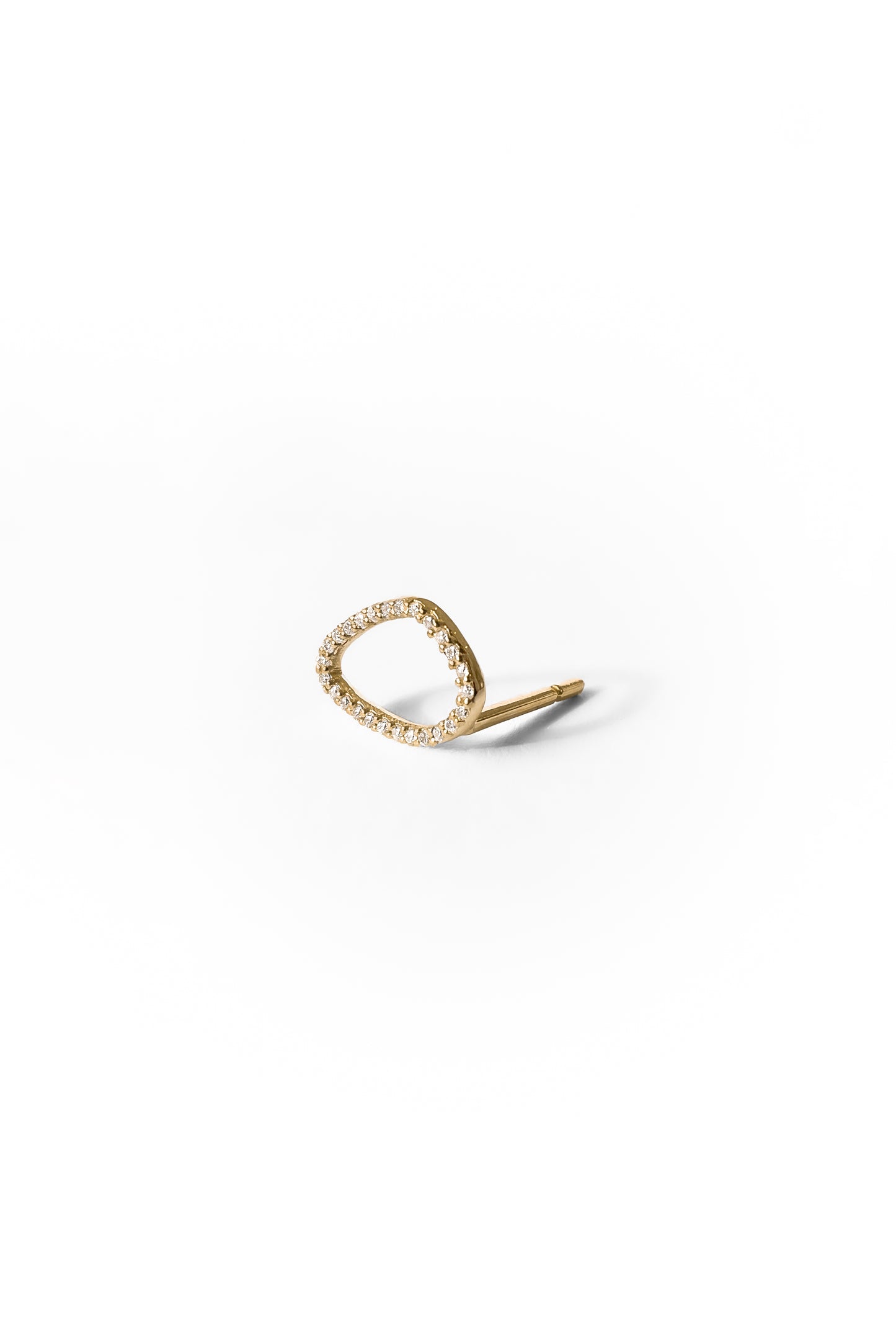 Pendiente Medium Bubble diamonds de oro