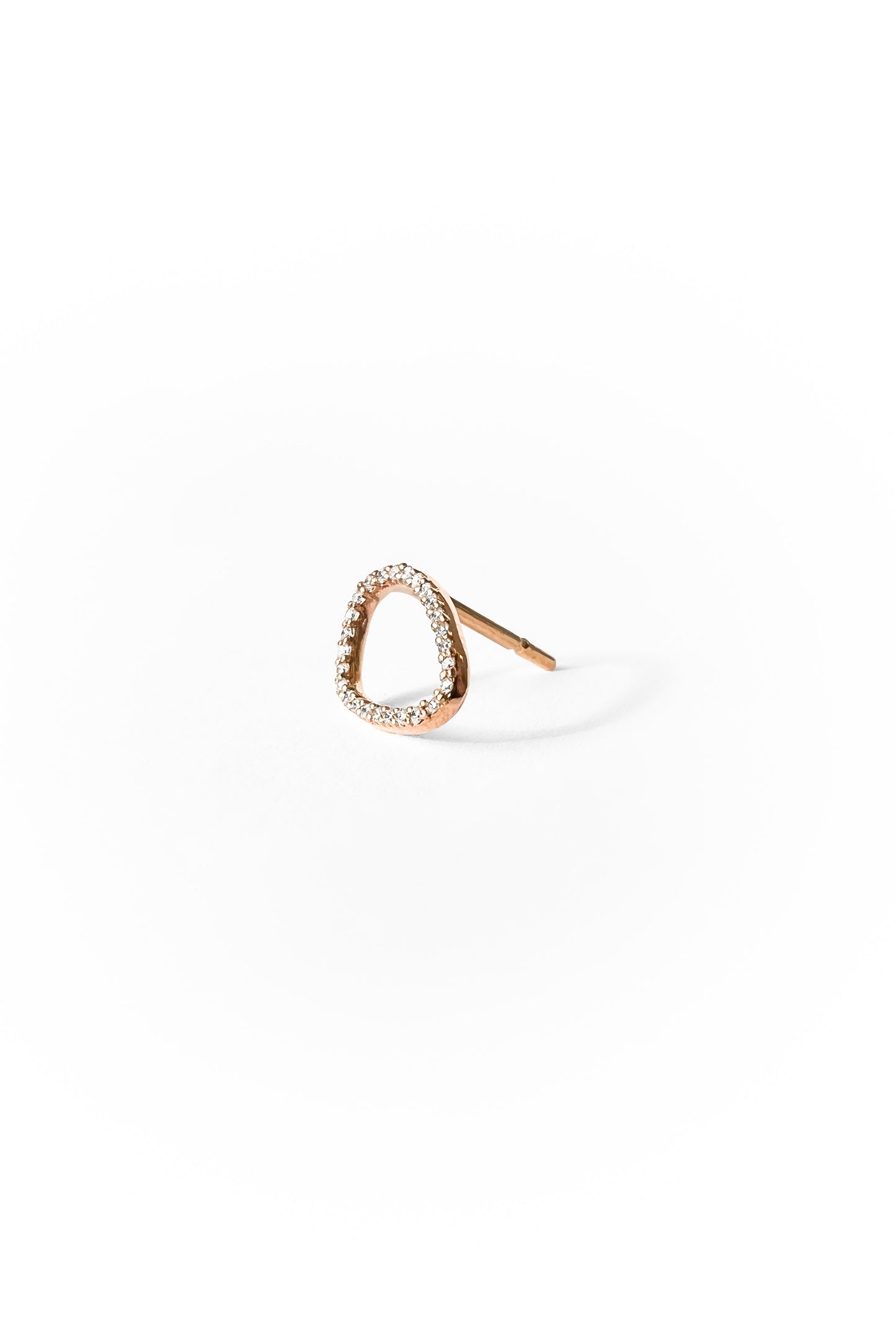 Pendiente Medium Bubble diamonds de oro