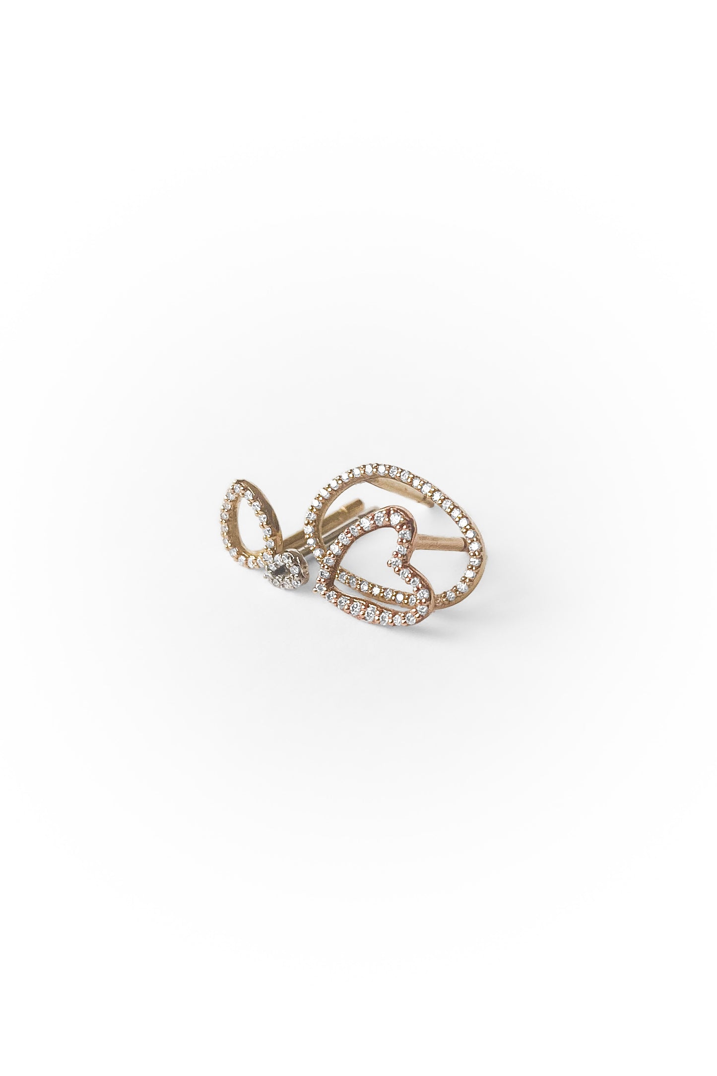 Boucle d'oreille Mini Bubble diamonds en or
