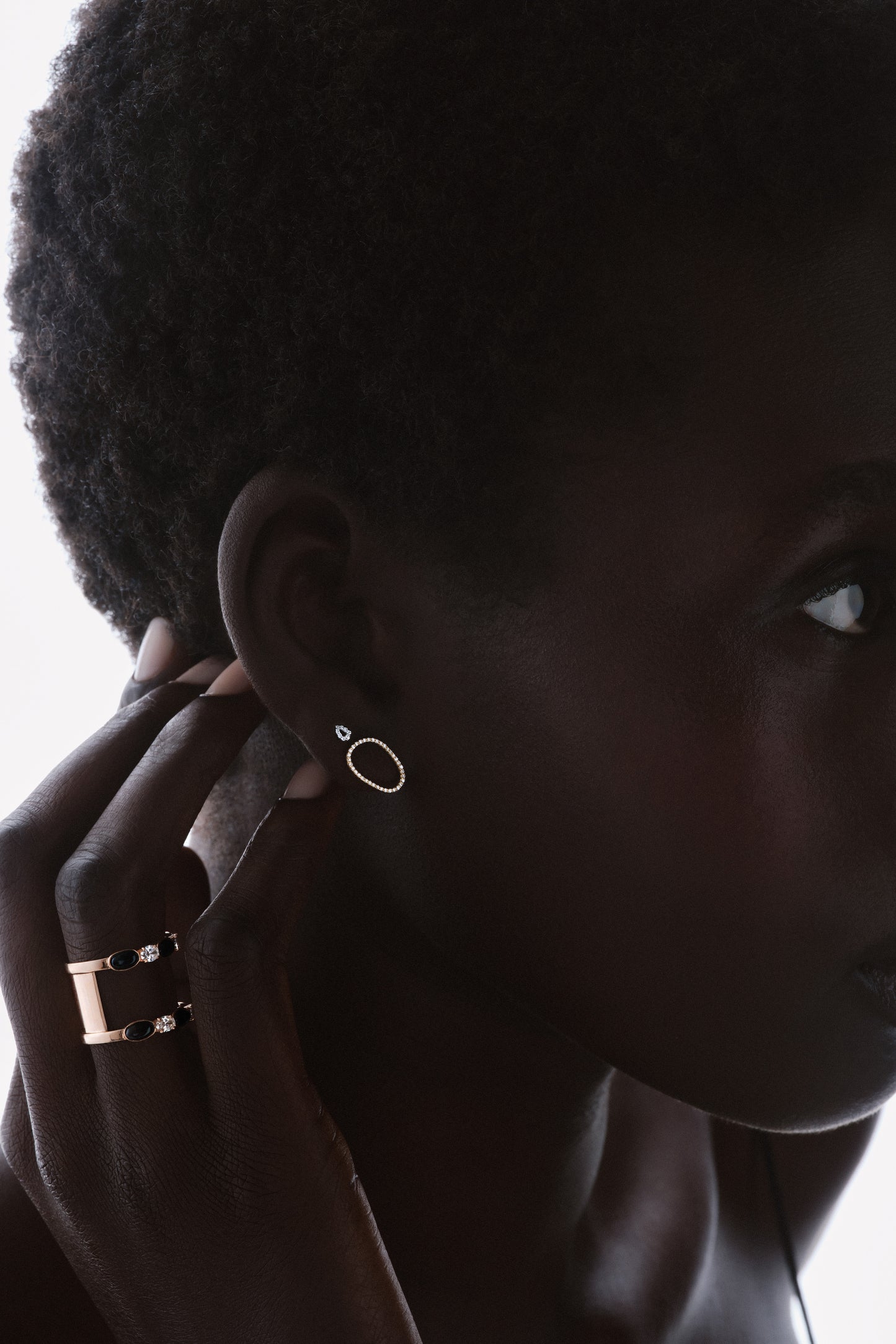 Boucle d'oreille Mini Bubble diamonds en or