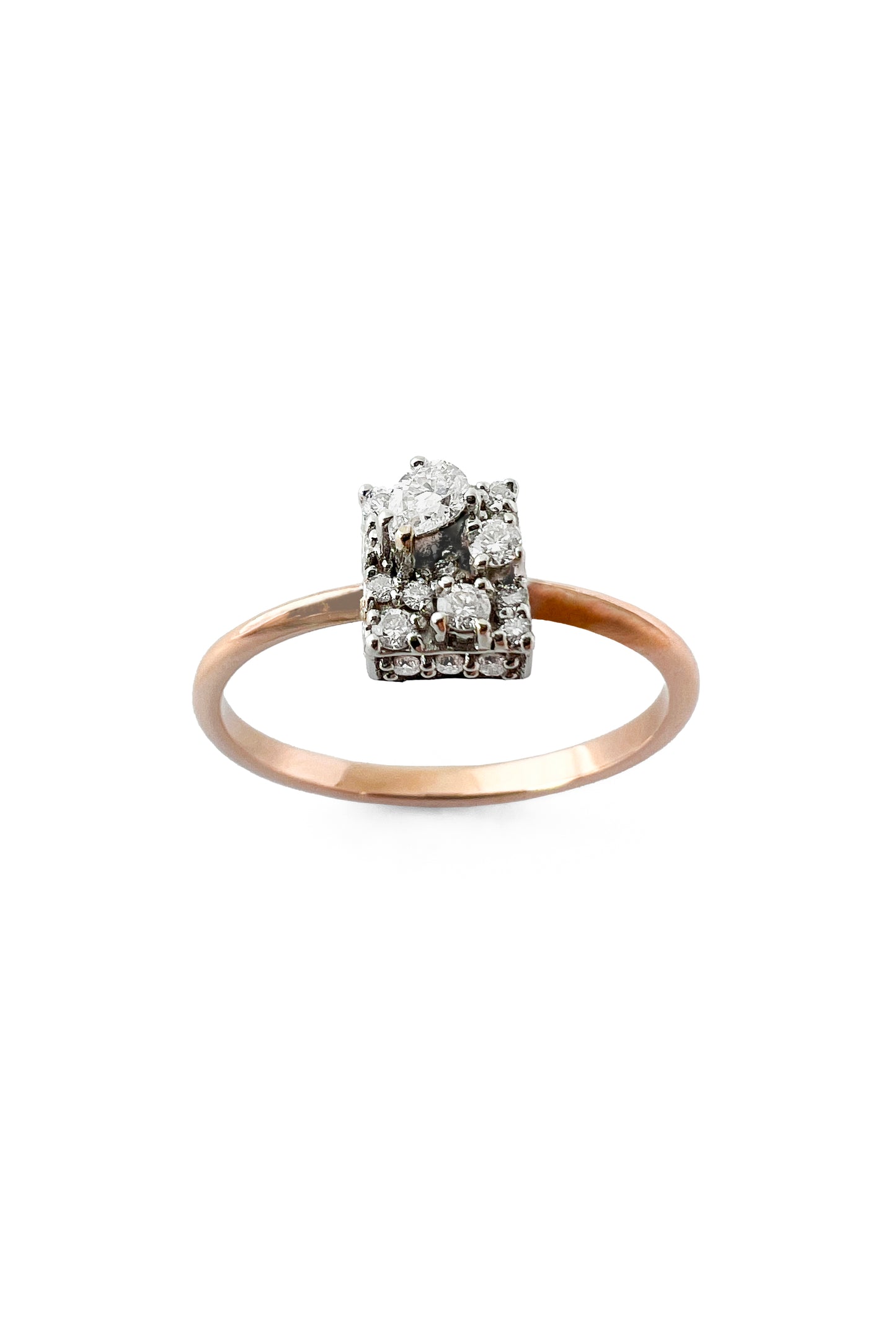 Mount Diamonds gold ring