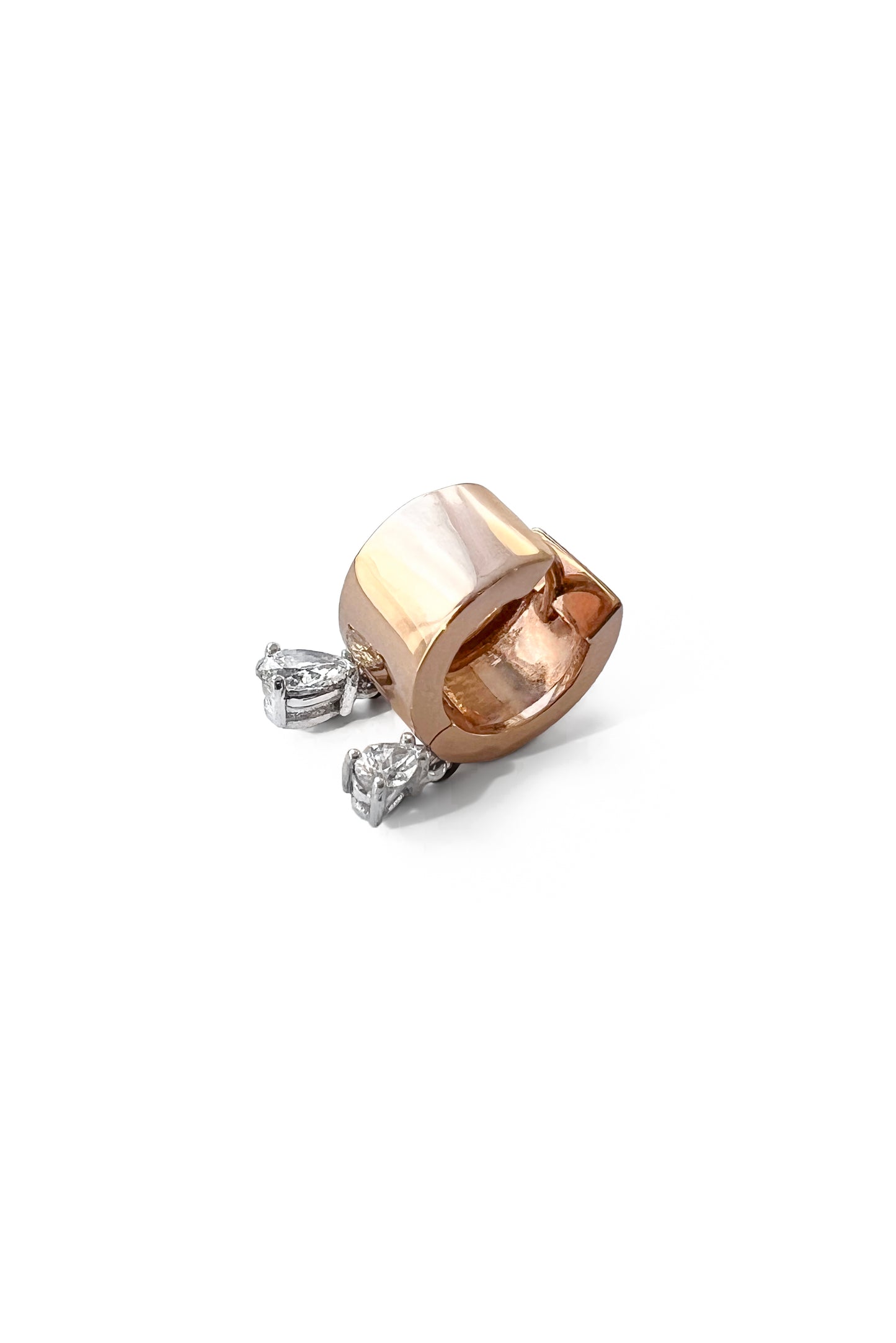 Pendiente Small Tube Drops de oro