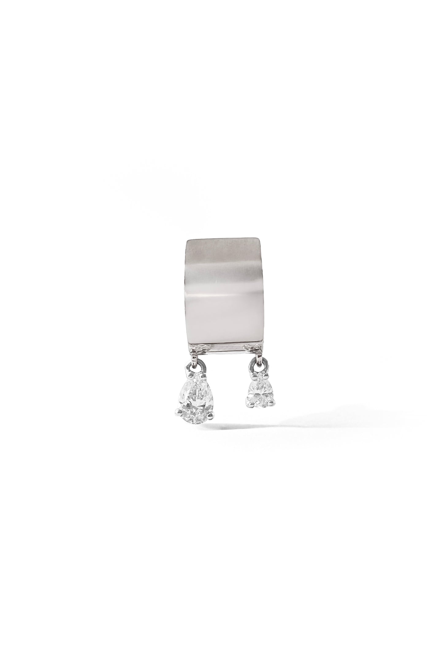 Pendiente Small Tube Drops de oro