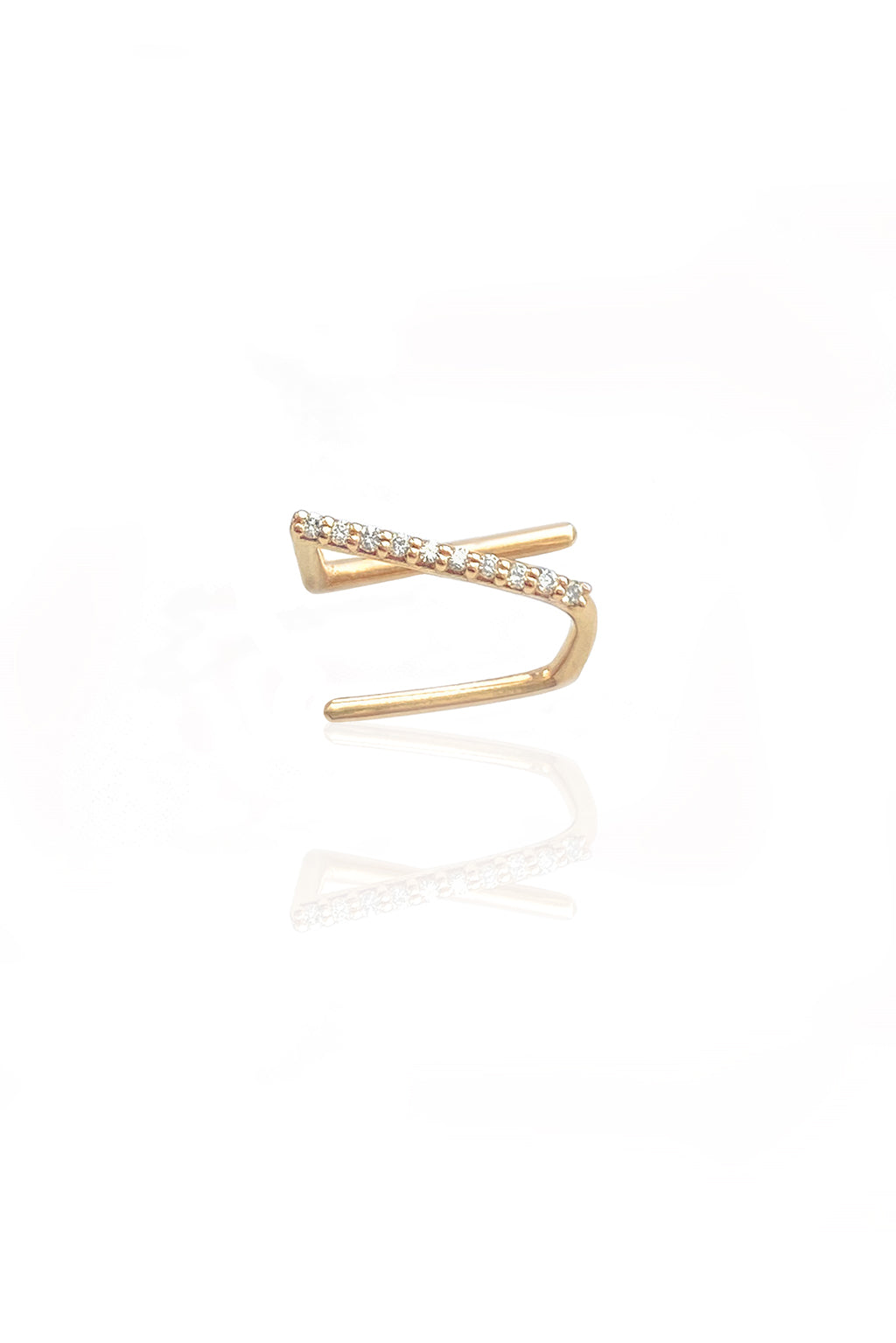 Stick Diamonds gold earring