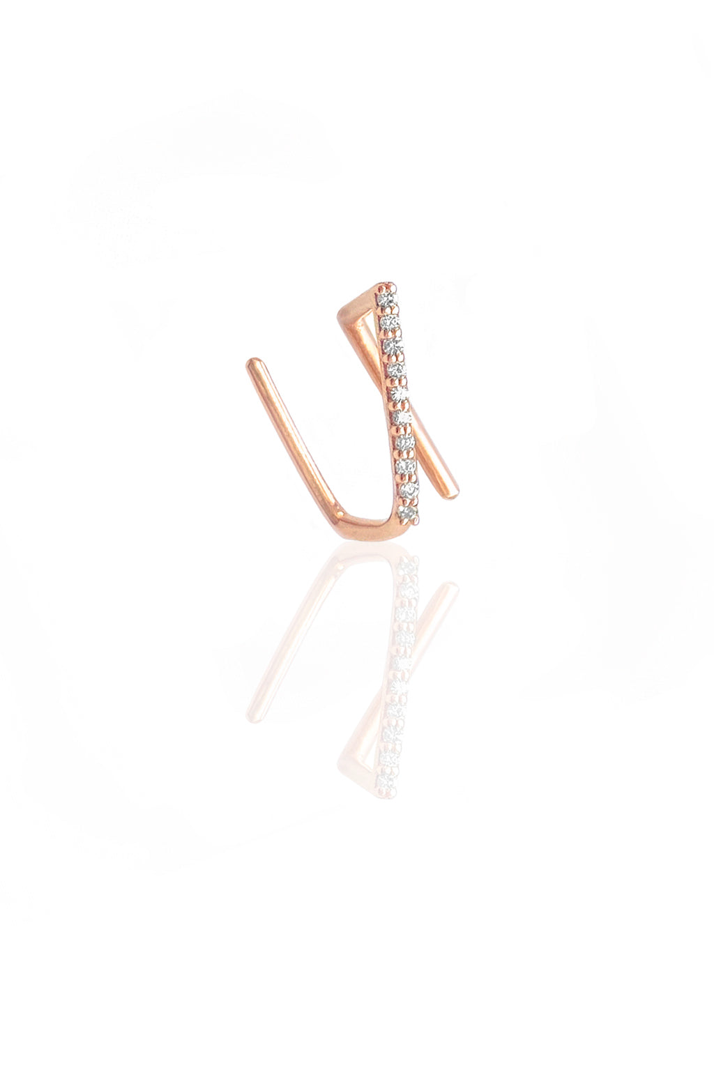Stick Diamonds gold earring