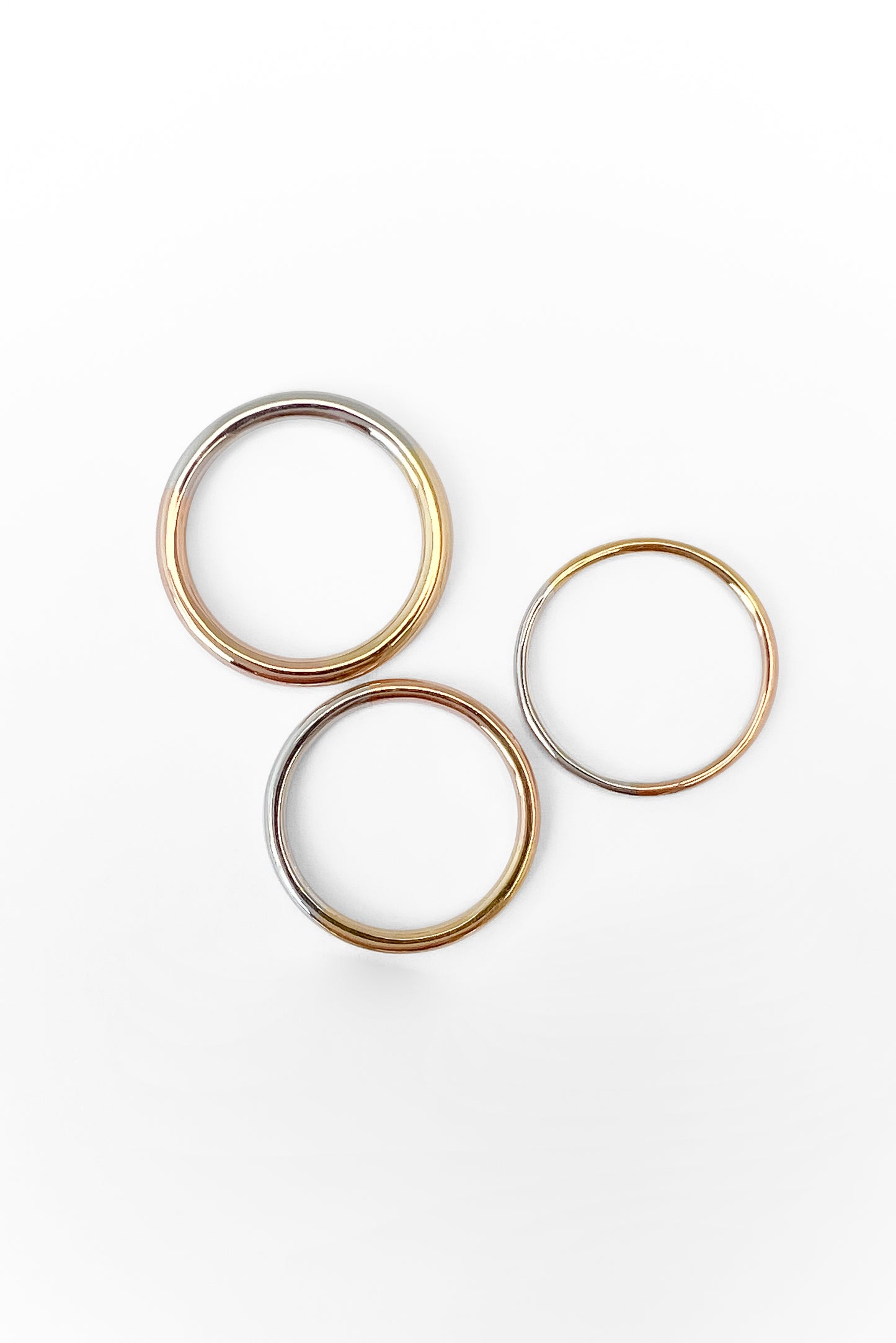 Bagues Triple Full Rainbow en or