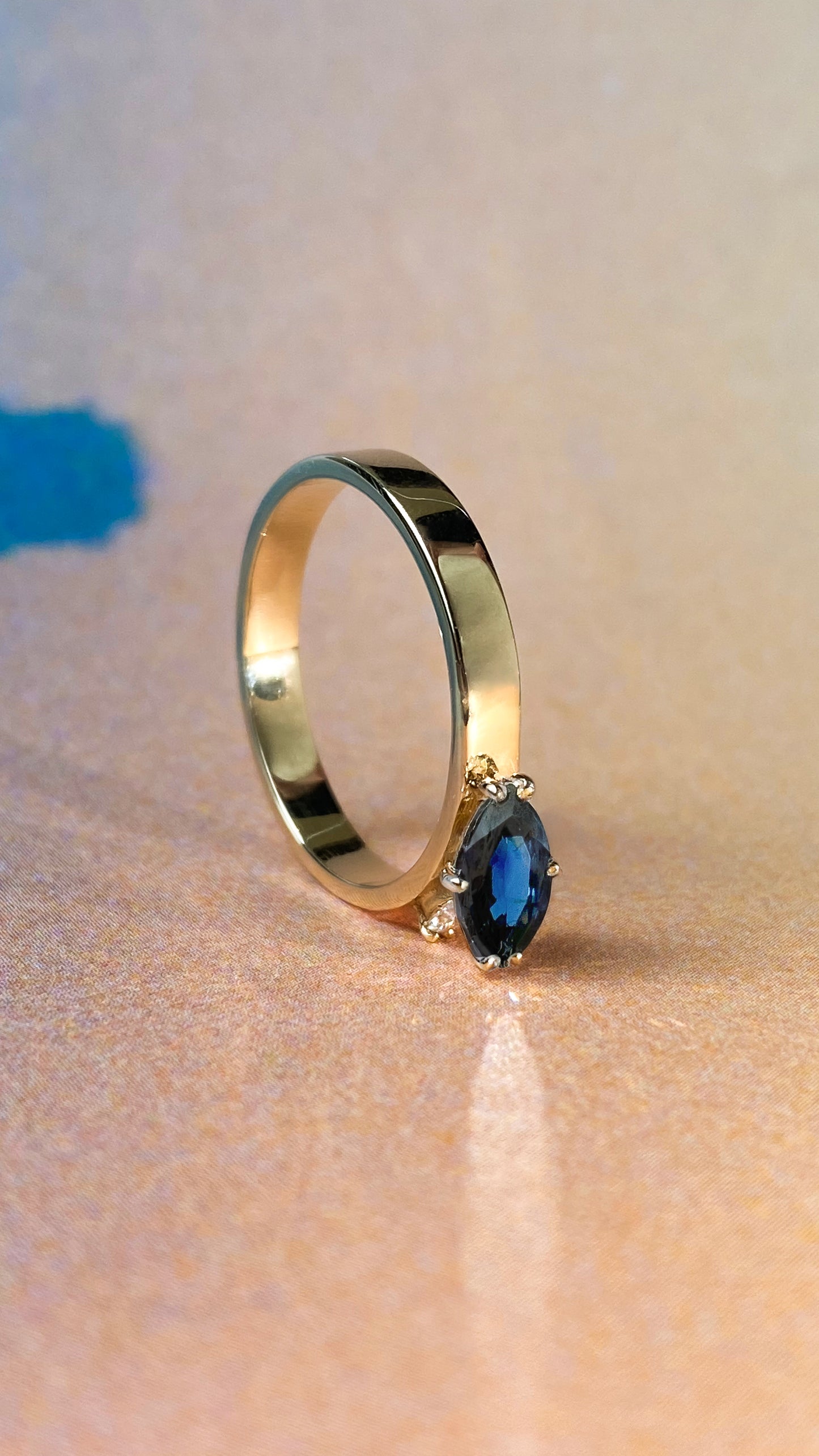 Young Sapphire gold ring