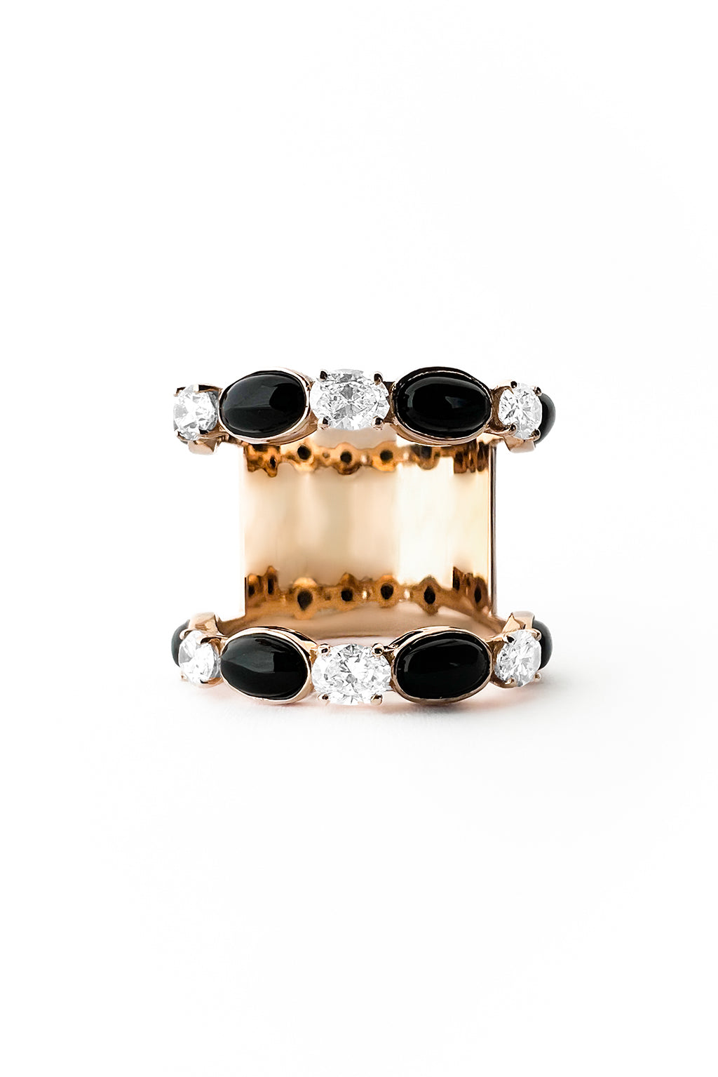 Anillo Zebra diamonds de oro