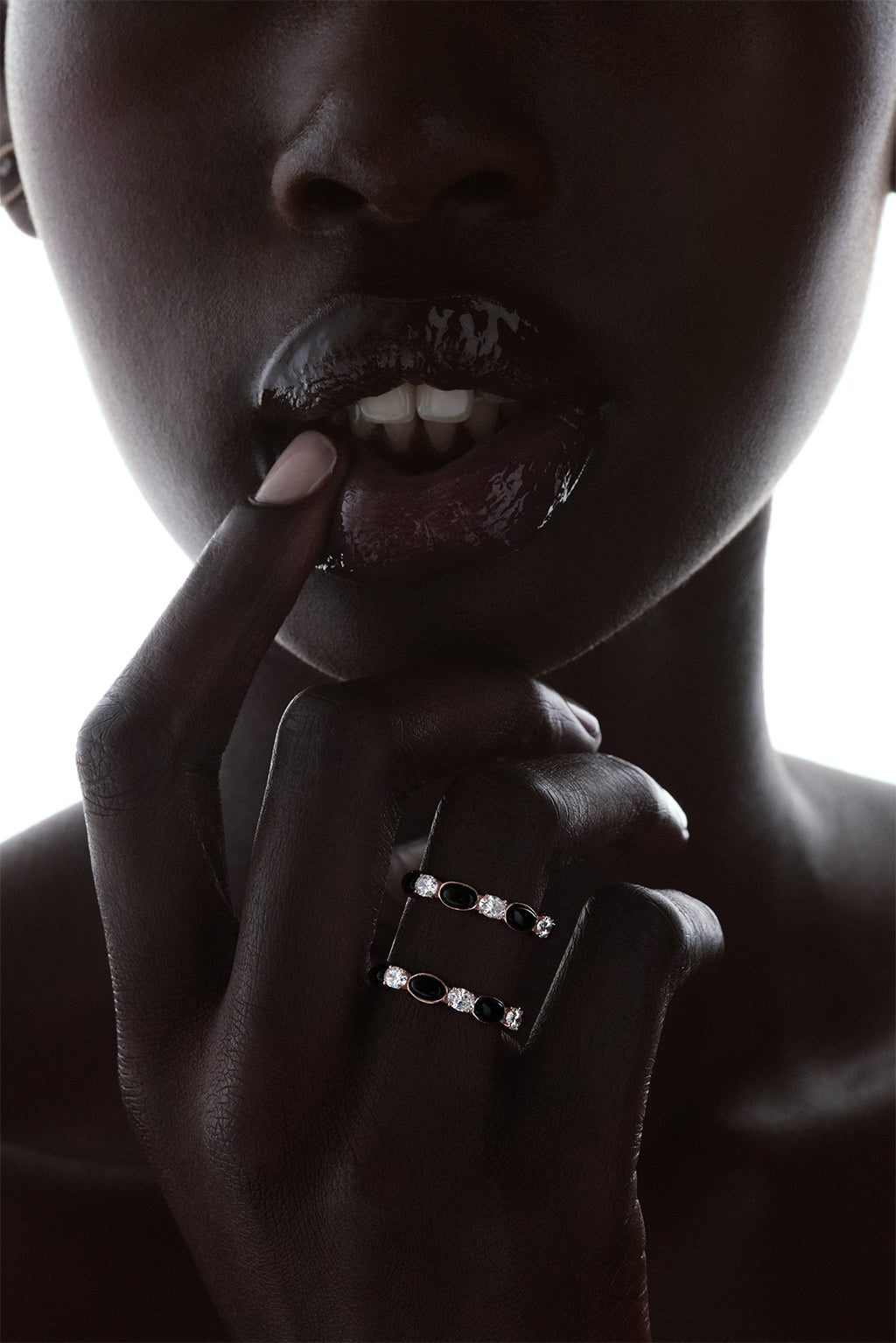 Anillo Zebra diamonds de oro