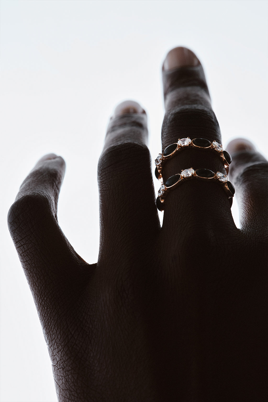 Anillo Zebra diamonds de oro