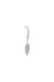 Little feather earring in white gold with diamonds, front view