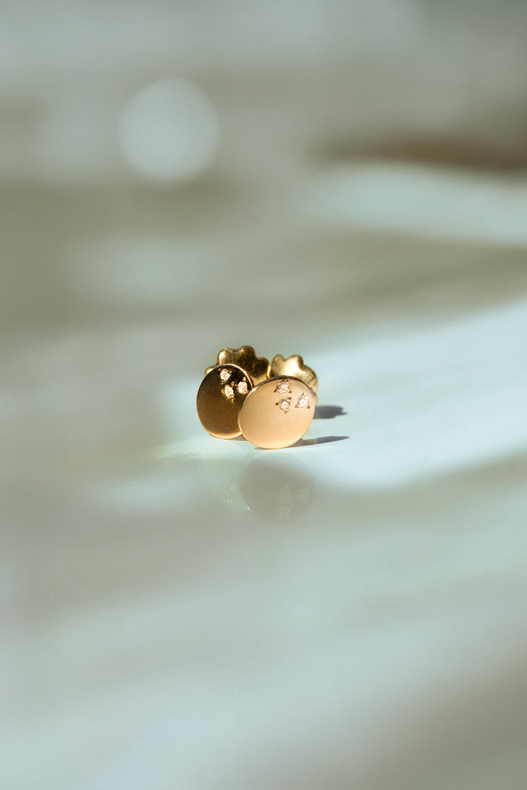 Dots Gold and Diamonds Baby Earrings