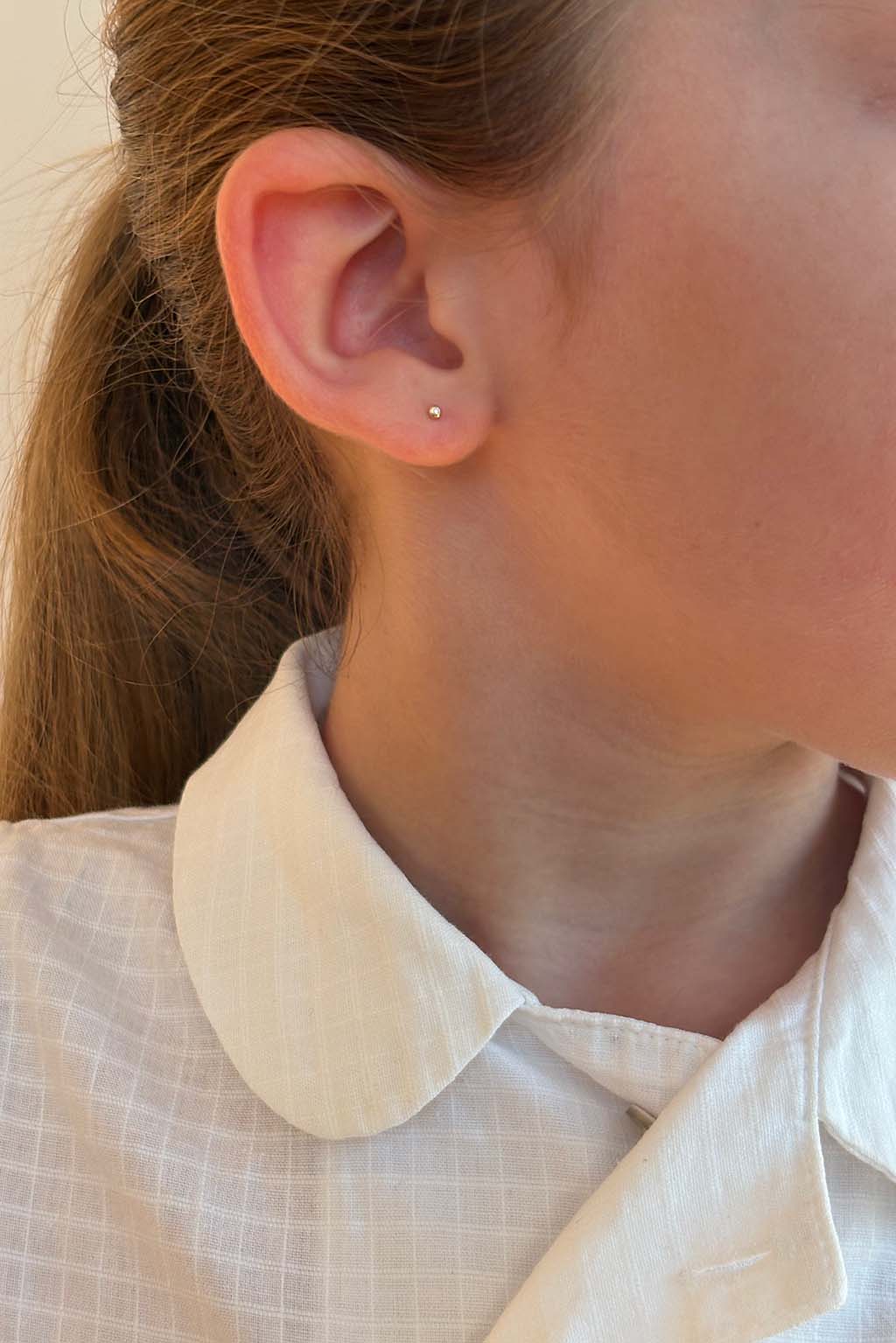 Eye Gold and Diamond Baby Earrings
