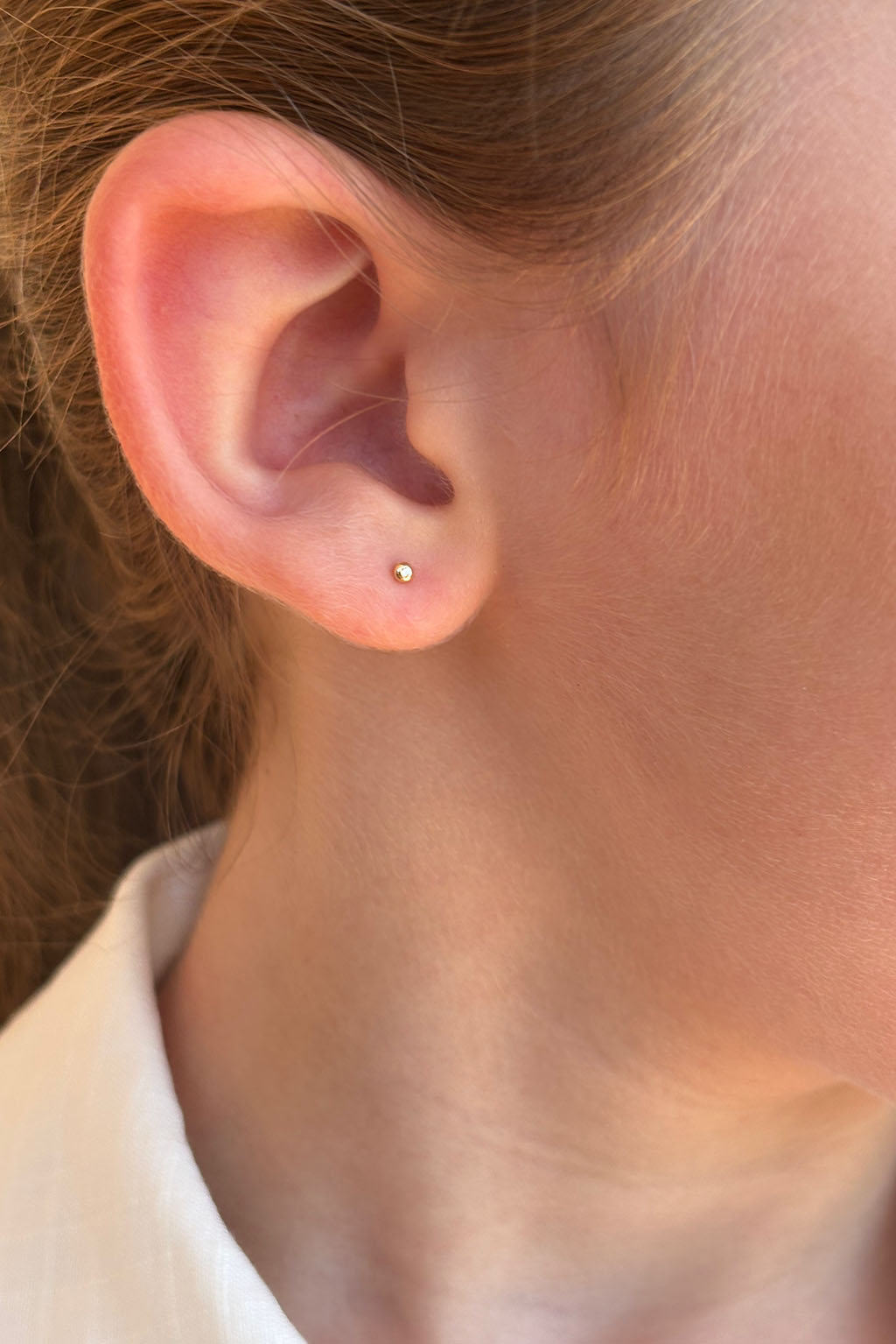 Eye Gold and Diamond Baby Earrings