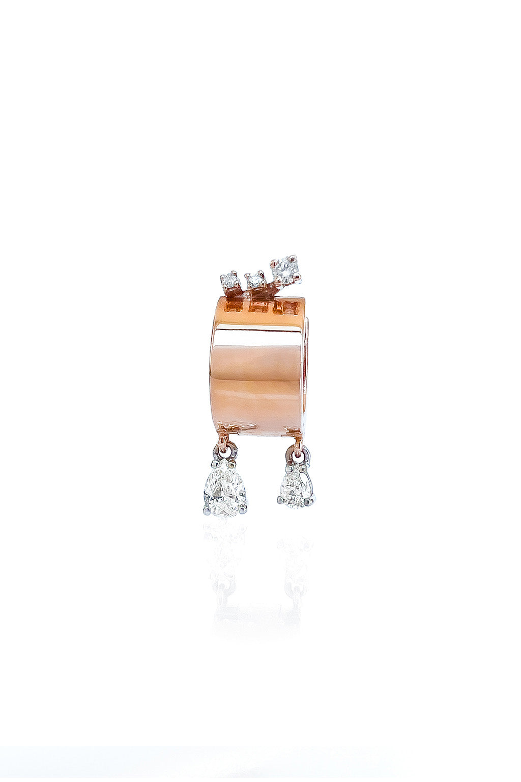 Pendiente Tube Drops & Sparks de oro