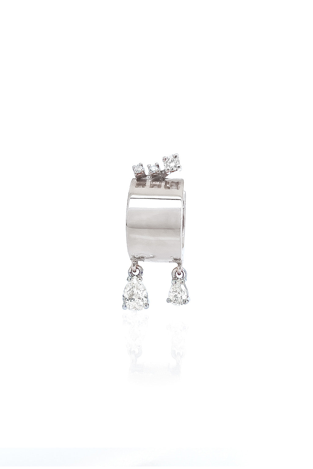 Pendiente Tube Drops & Sparks de oro