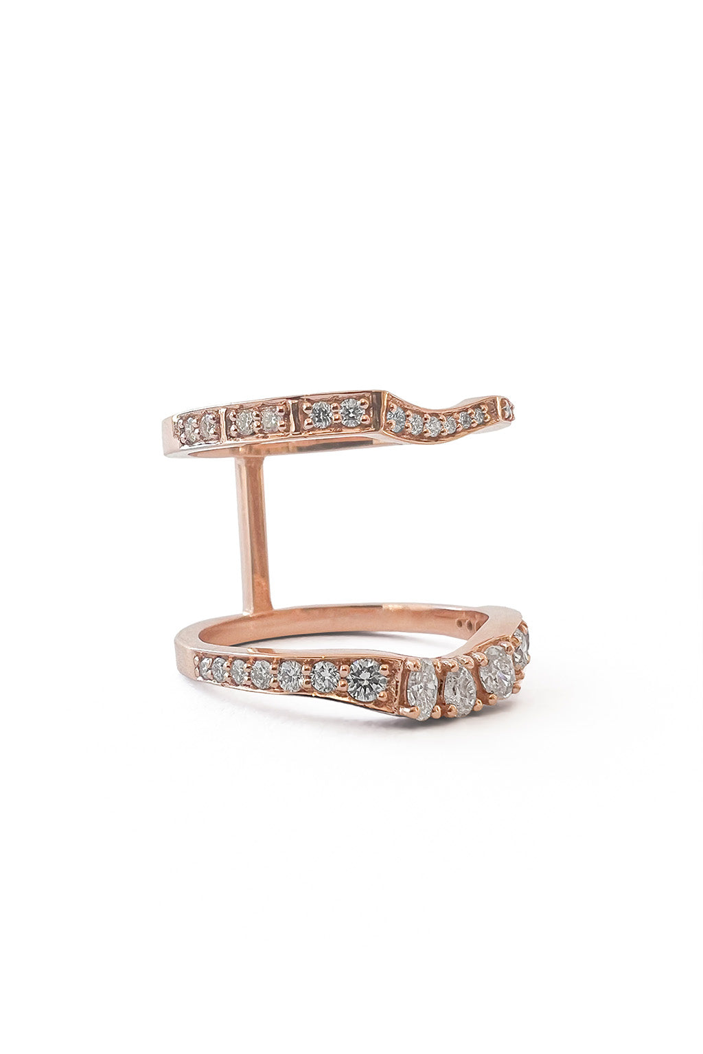 Diamonds 18k rose gold ring