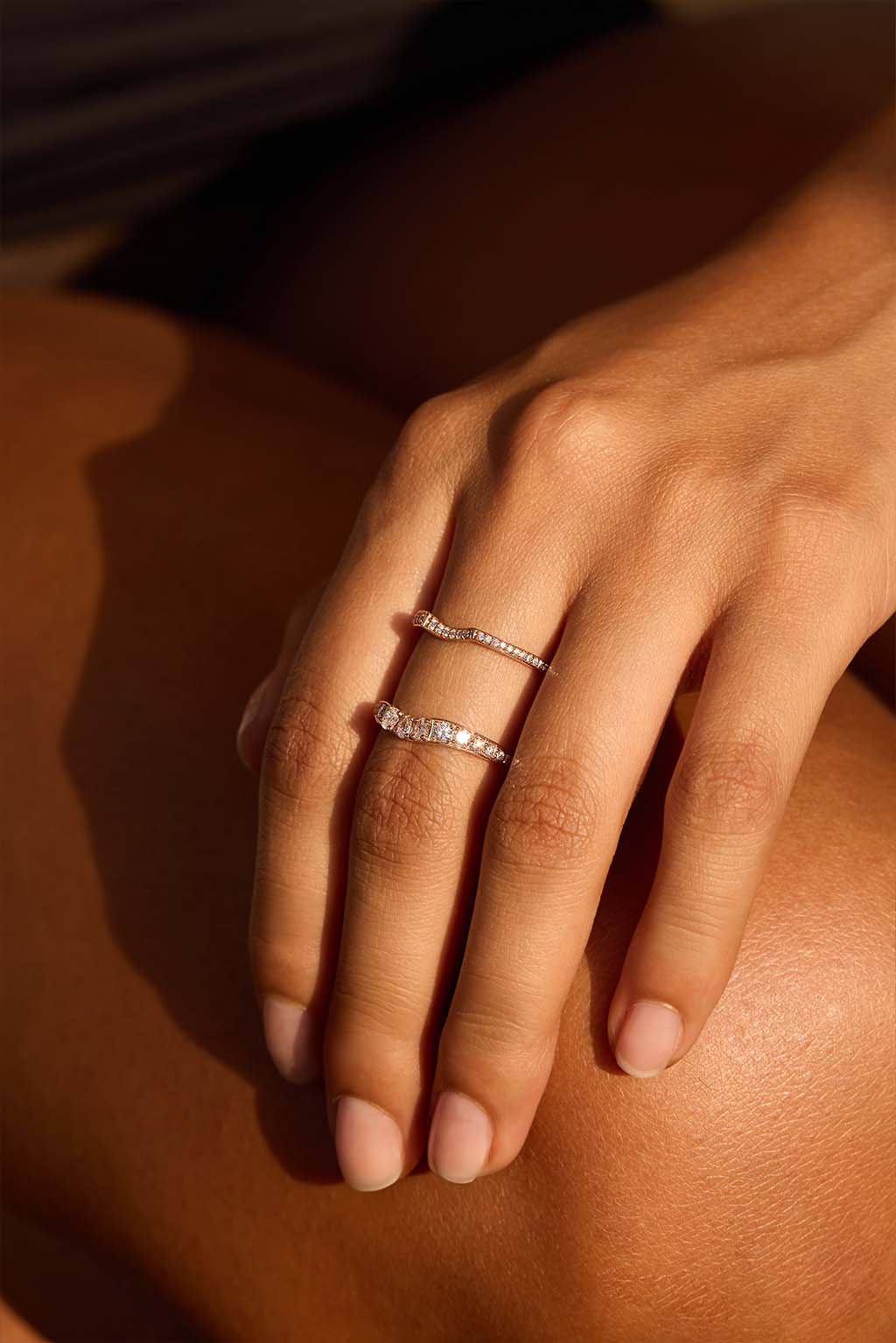 Diamonds 18k rose gold ring