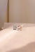 Wife Morganite Earring in 18k white gold with diamonds and morganite 8×6 mm, designed by Sansoeurs.