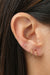 Mini simple 1'3 mm diamond gold earring