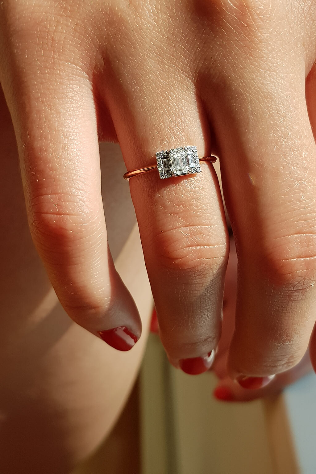 Second Wife Emerald gold ring