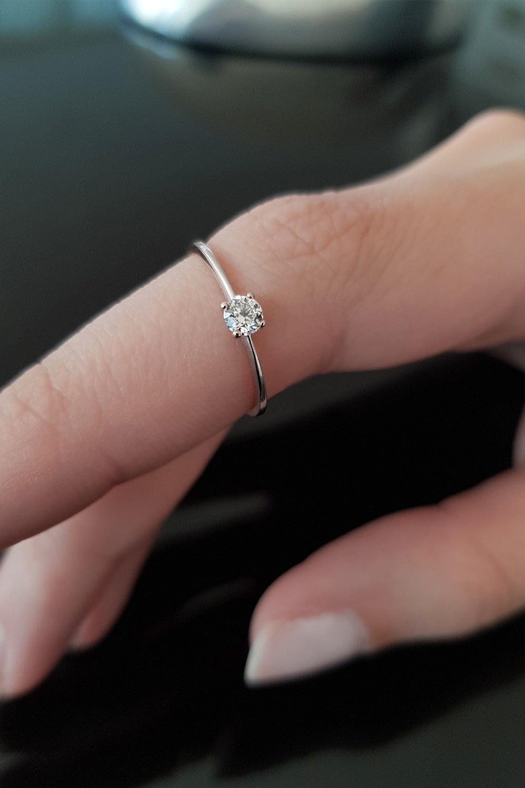Anillo diamante Solitario 3,5 mm en oro