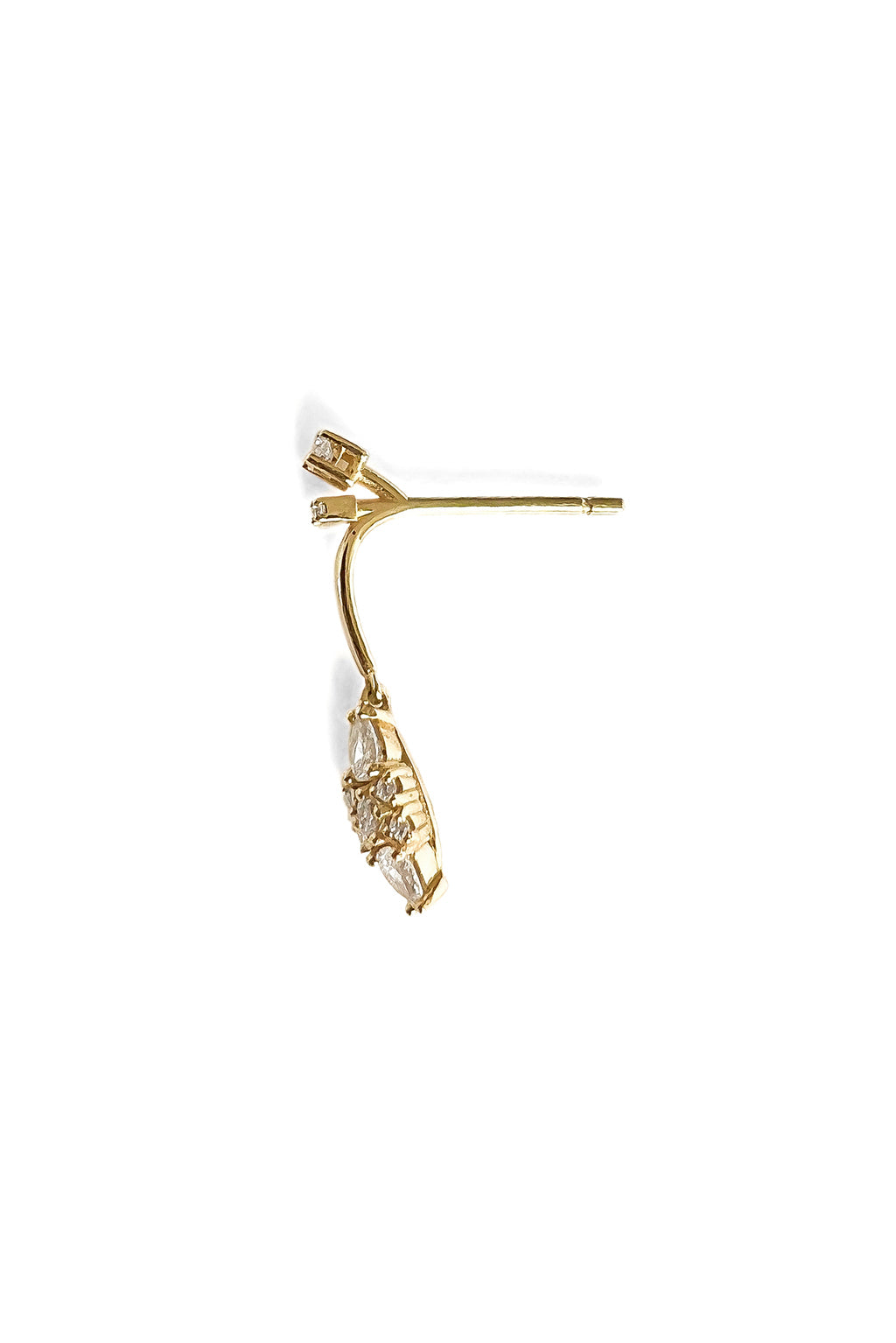 Drop Big Spark gold earring