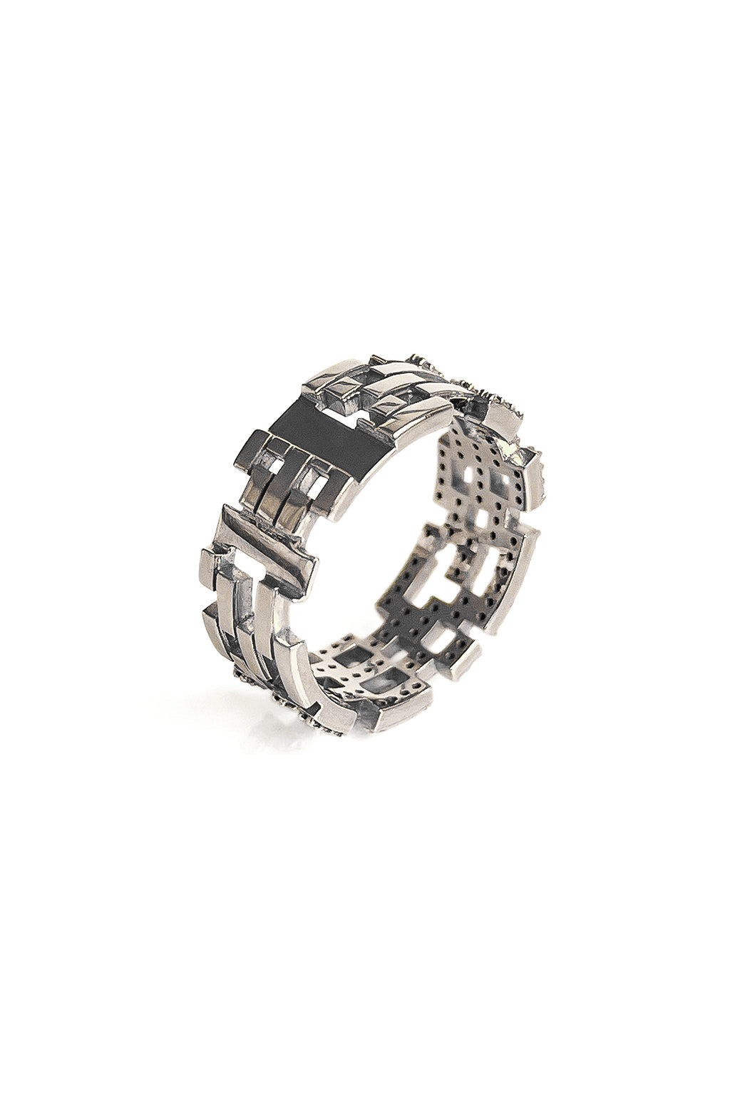 Anillo Middle Brick diamonds de oro