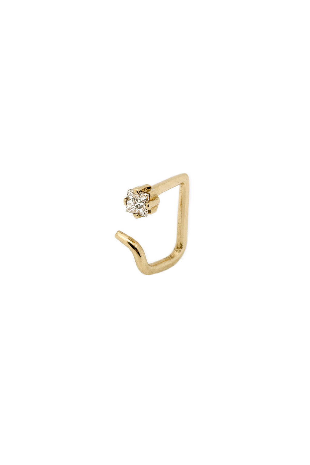 Fleur diamond gold piercing