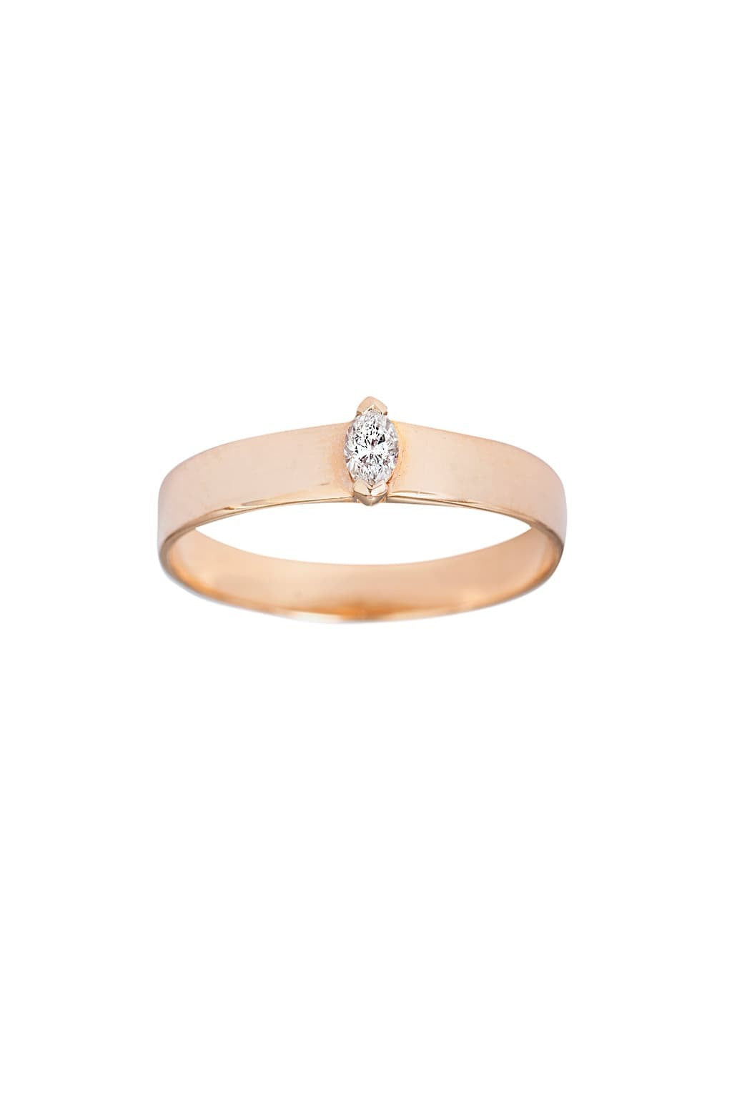 Band marquise 3'5 x 2 mm gold ring