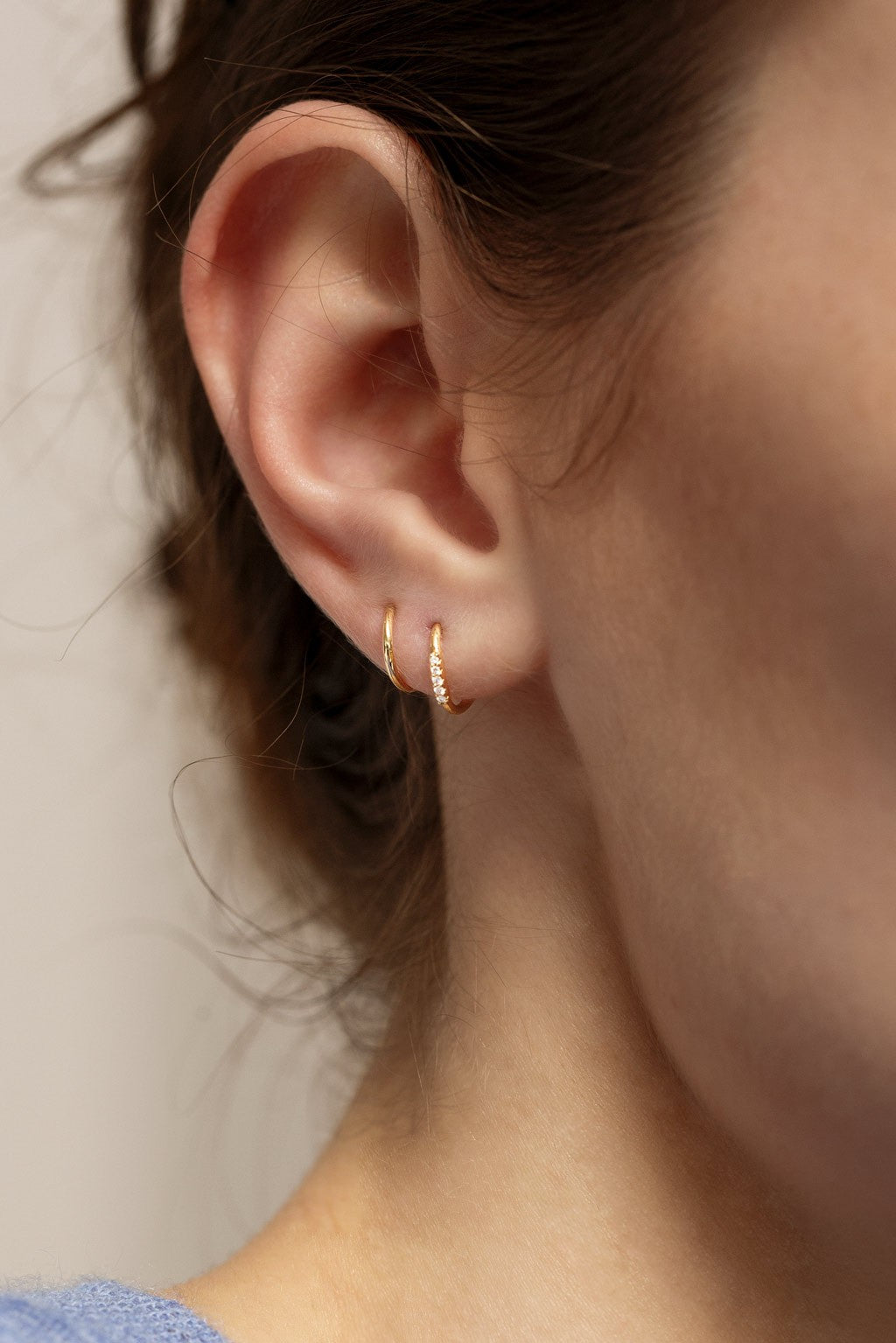 Boucle d'oreille Big Snake diamonds en or